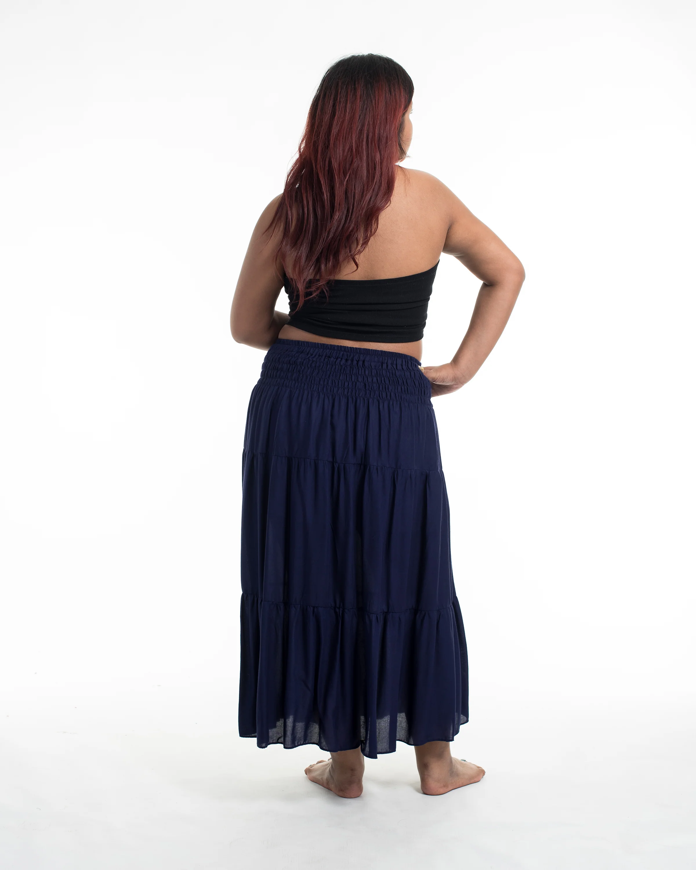 1962-Plus-Size-Solid-Color-Midi-Skirt-in-Blue-3.webp Plus Size Solid Color Midi Skirt in Blue