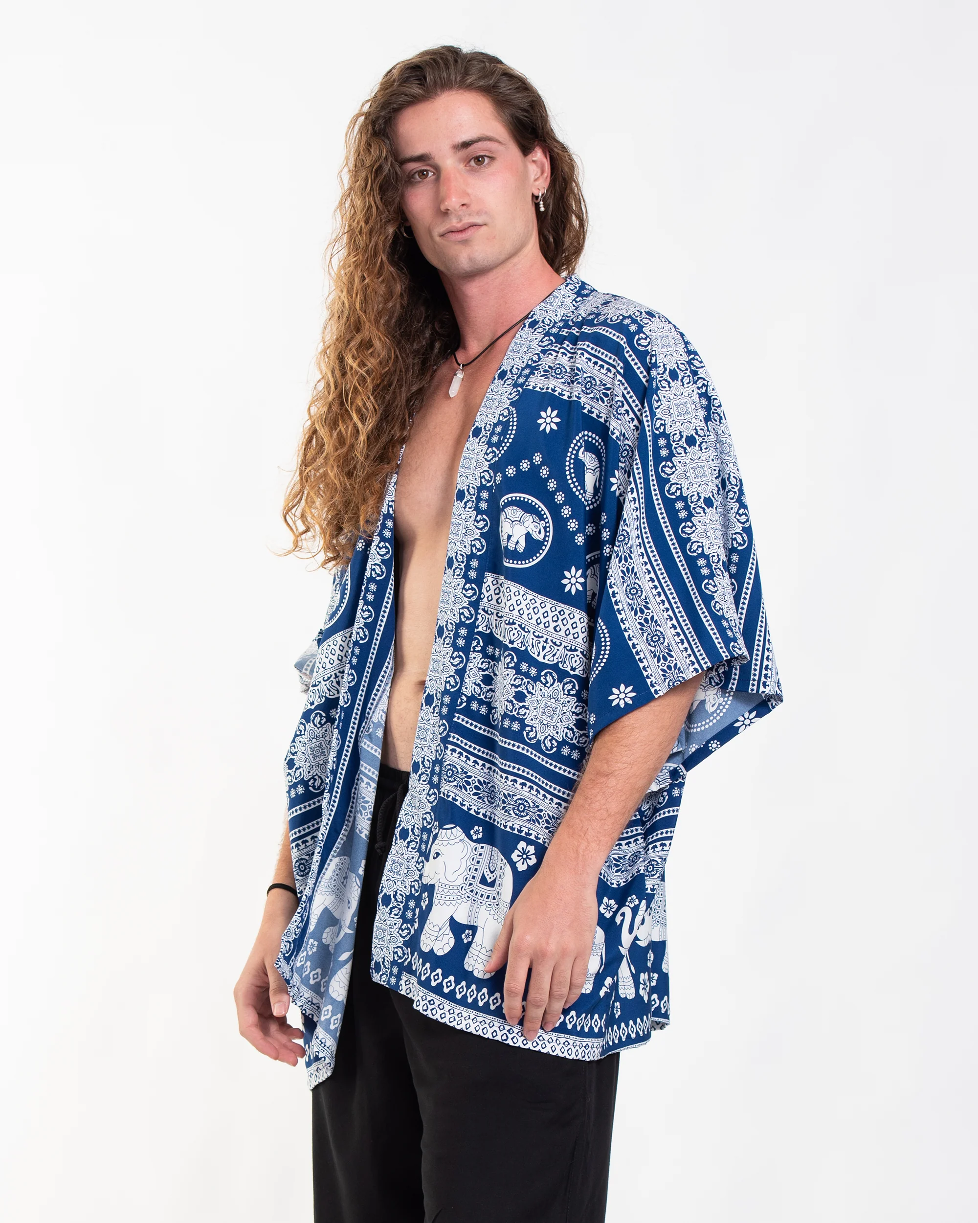 1963-Parade-Elephant-Kimono-Cardigan-in-Blue-3.webp Parade Elephant Kimono Cardigan in Blue