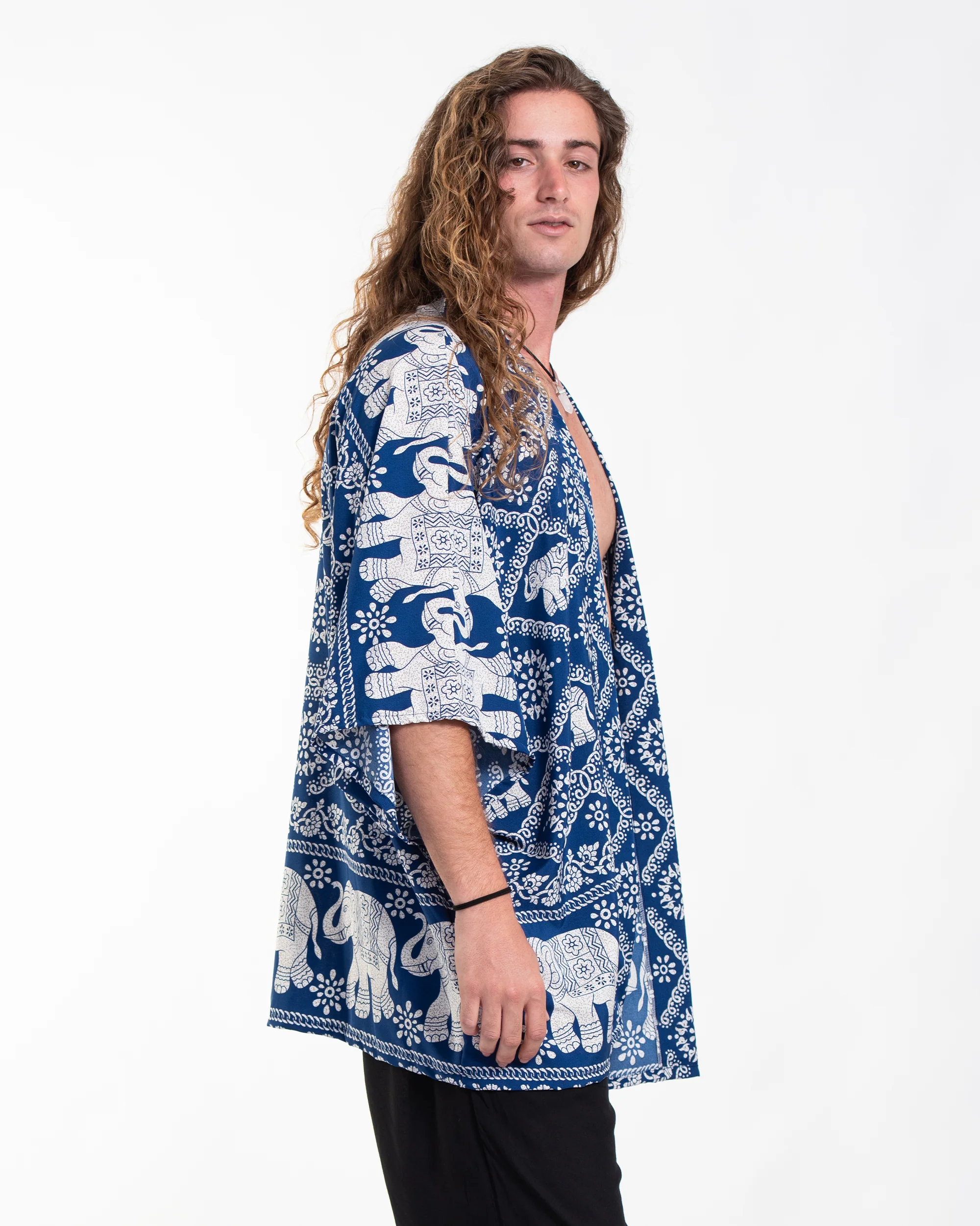 1966-Diamond-Elephant-Kimono-Cardigan-in-Blue-3.webp Diamond Elephant Kimono Cardigan in Blue