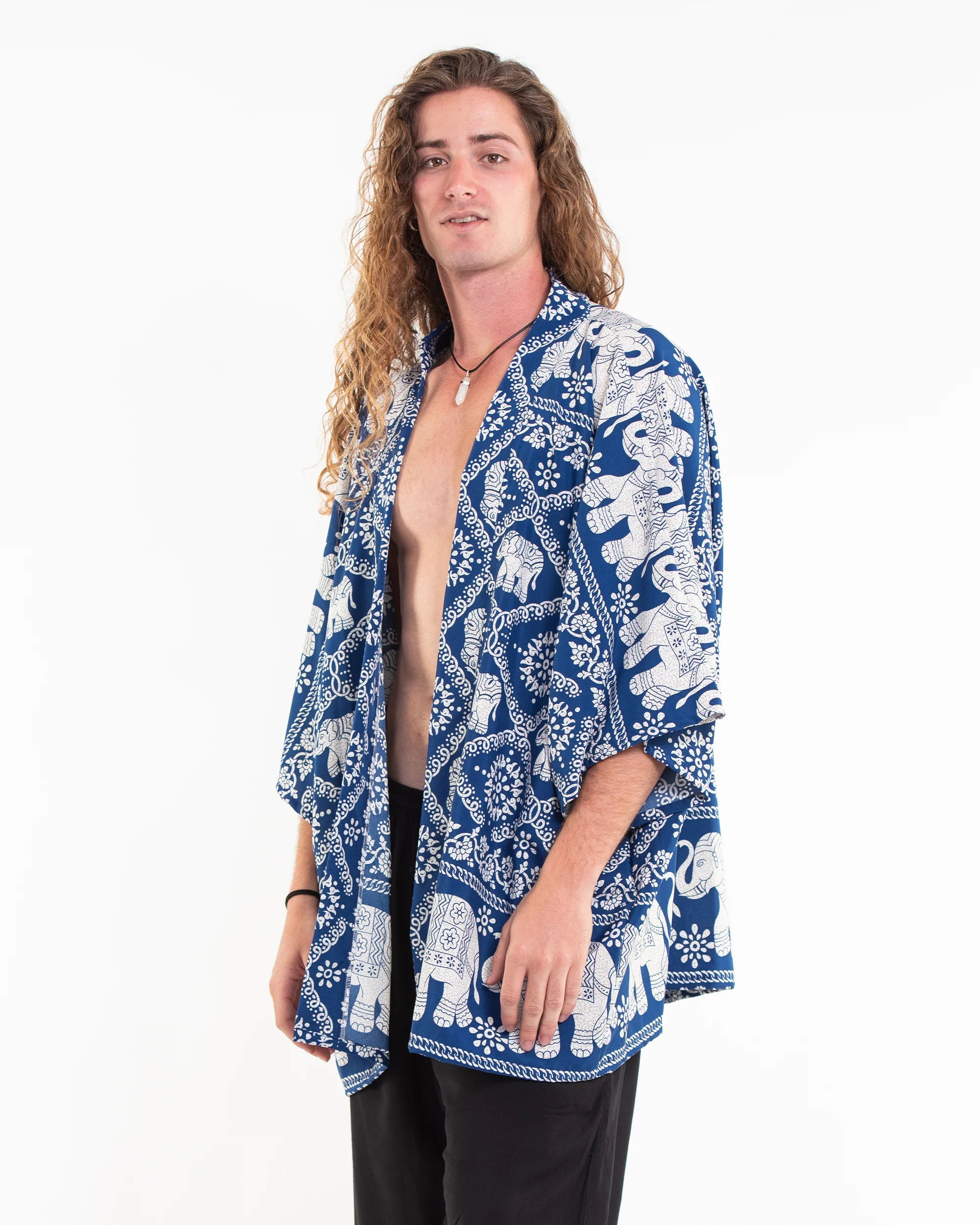 1966-Diamond-Elephant-Kimono-Cardigan-in-Blue-5.webp Diamond Elephant Kimono Cardigan in Blue