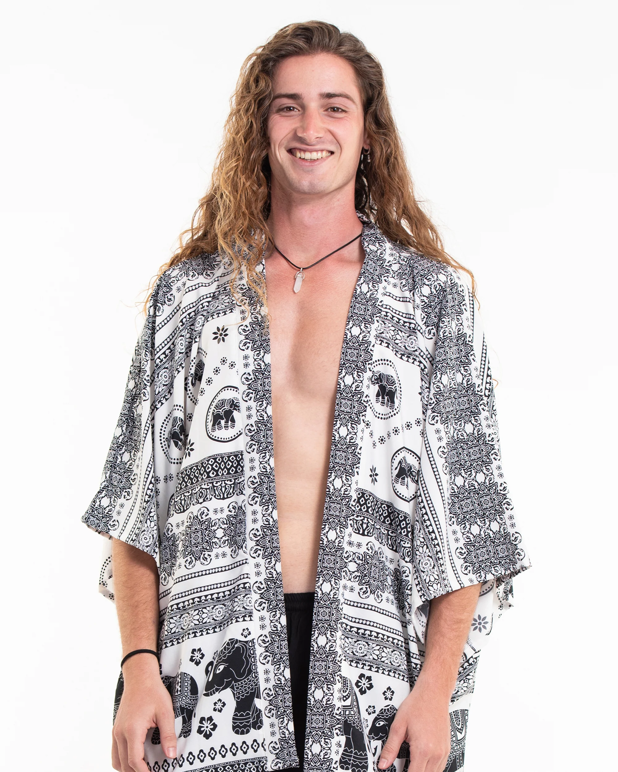 1971-Parade-Elephant-Kimono-Cardigan-in-White-3.webp Parade Elephant Kimono Cardigan in White