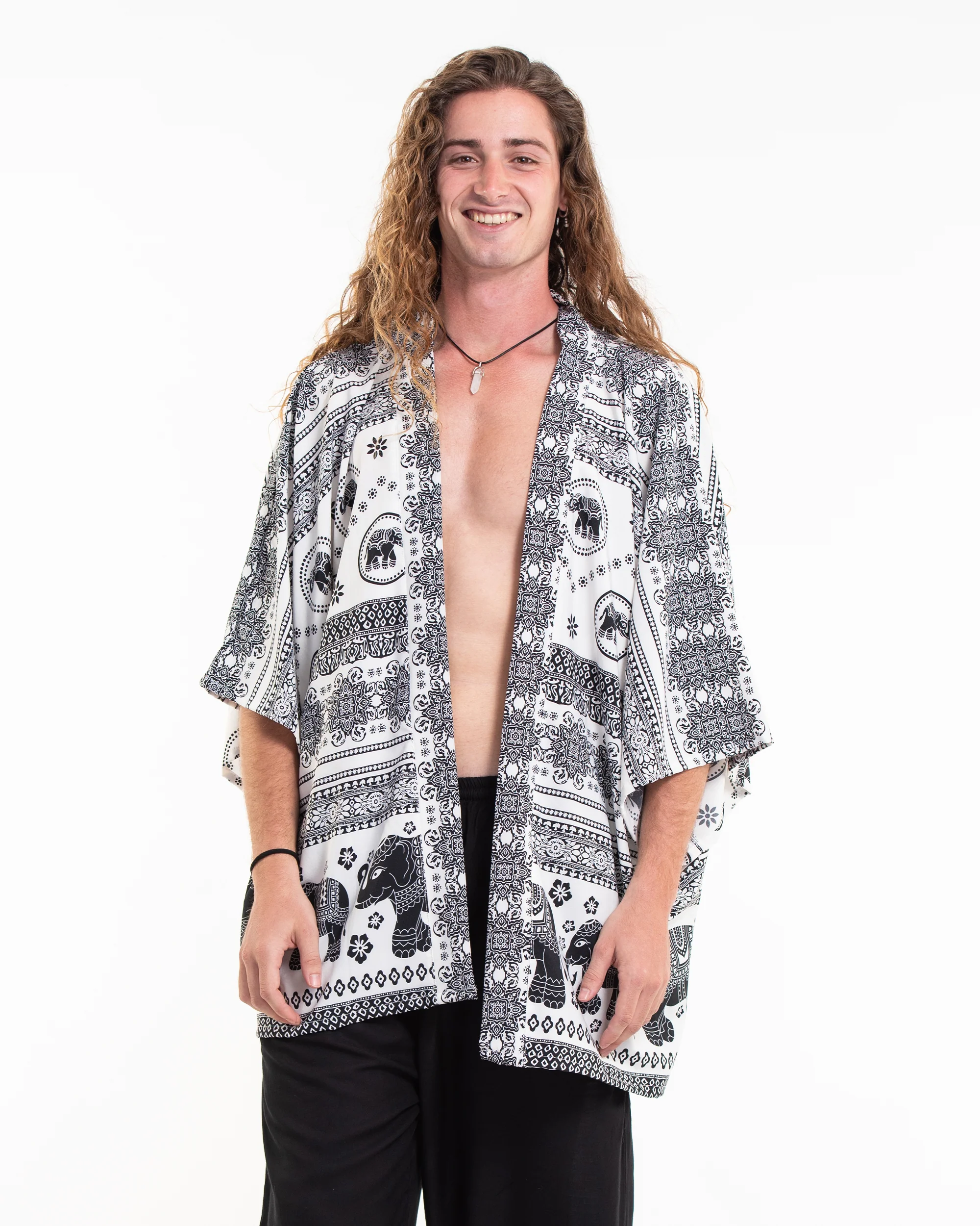 1971-Parade-Elephant-Kimono-Cardigan-in-White-5.webp Parade Elephant Kimono Cardigan in White