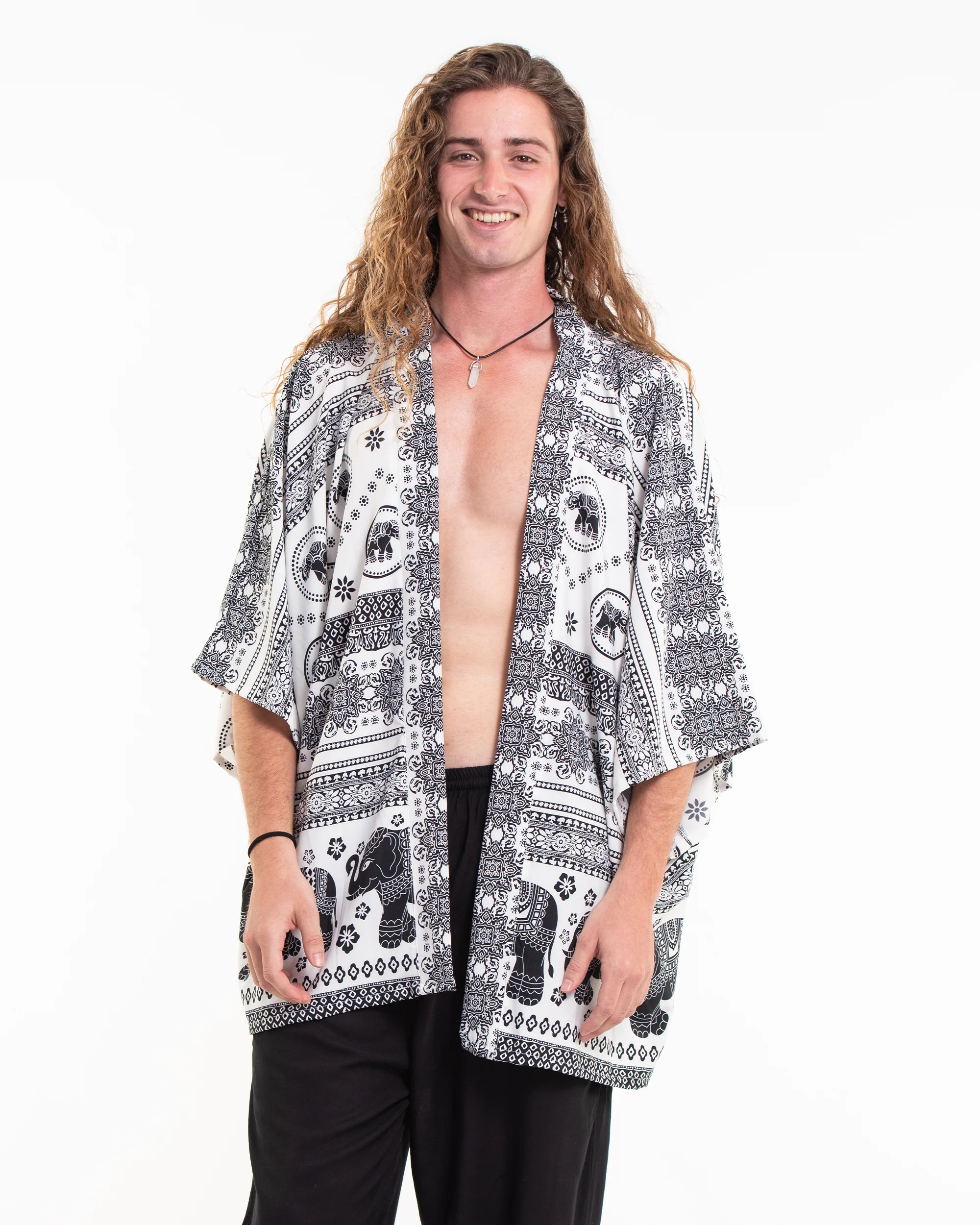 1971-Parade-Elephant-Kimono-Cardigan-in-White-6.webp Parade Elephant Kimono Cardigan in White