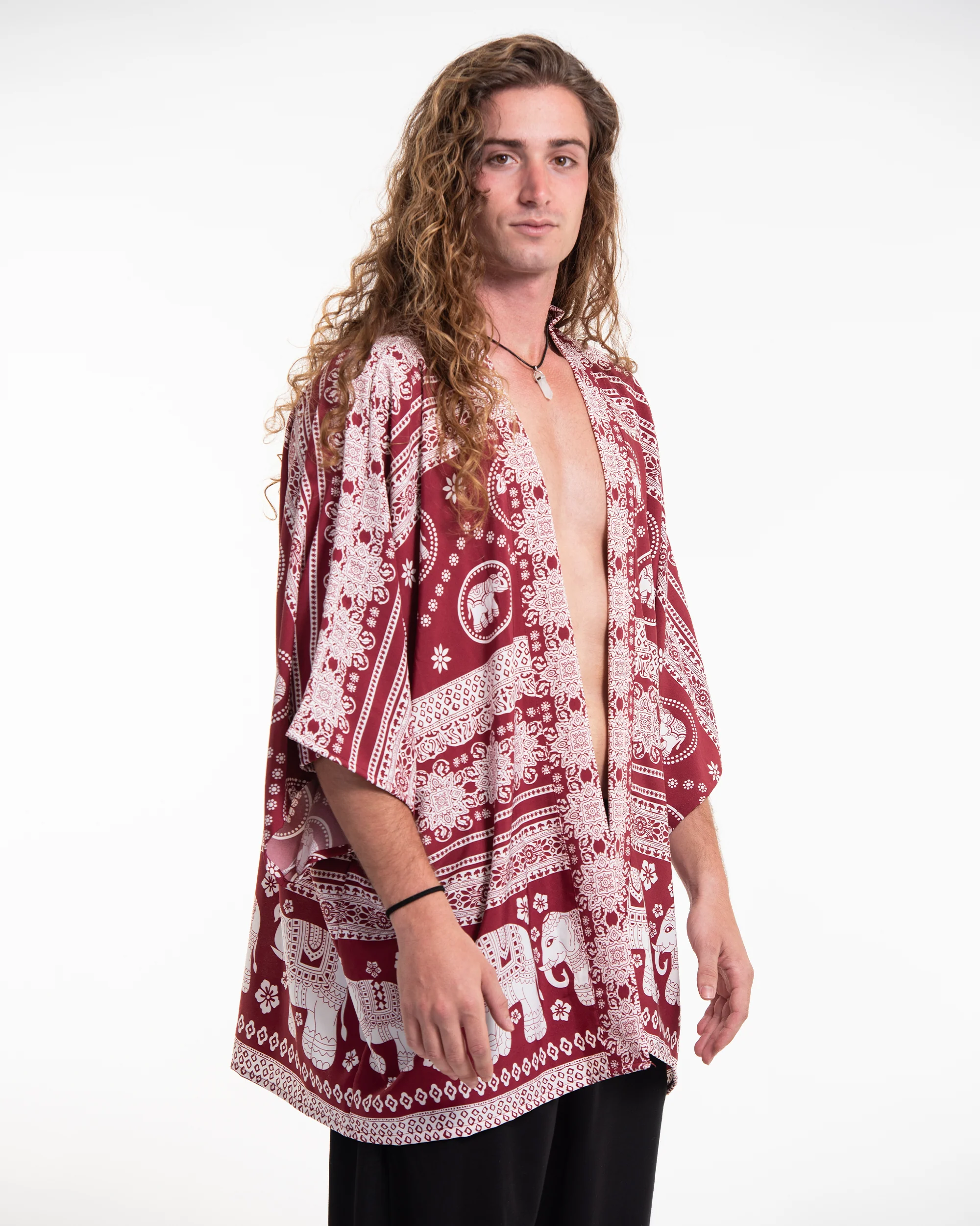 1975-Parade-Elephant-Kimono-Cardigan-in-Red-3.webp Parade Elephant Kimono Cardigan in Red