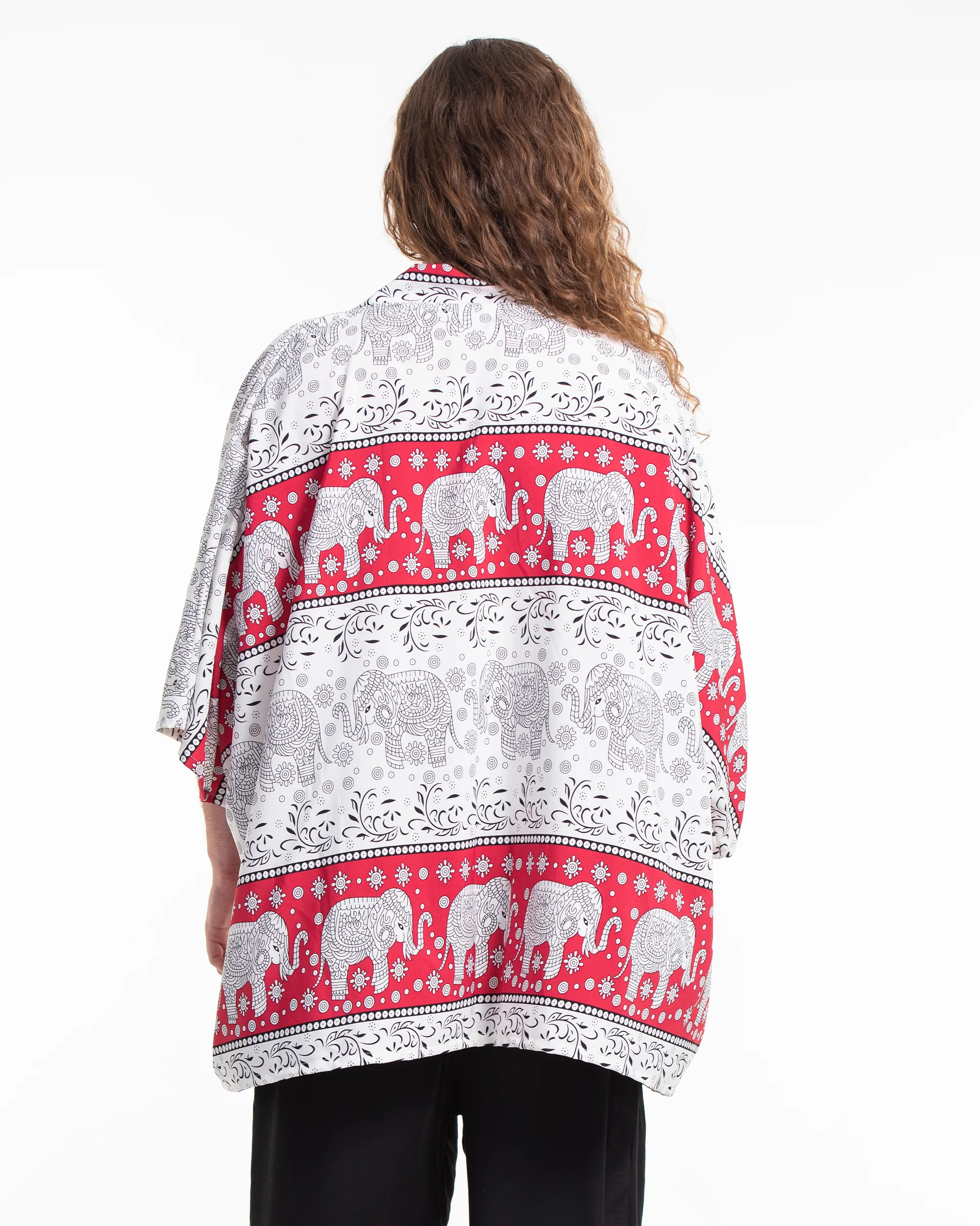 1980-Floral-Elephant-Kimono-Cardigan-in-Red-4.webp Floral Elephant Kimono Cardigan in Red