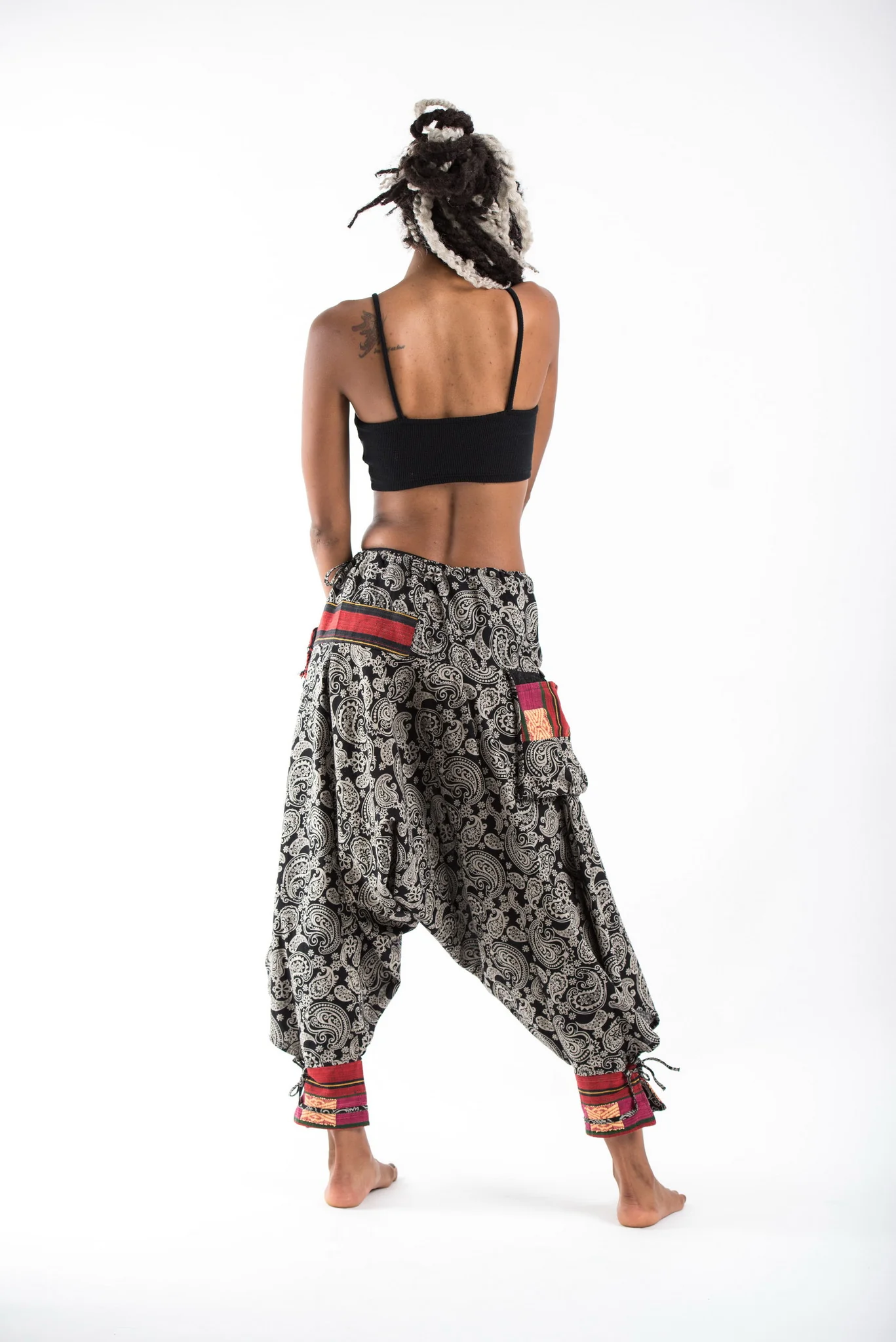 1983-Paisley-Hill-Tribe-Drawstring-Women-s-Harem-Pants-with-Ankle-Straps-3.webp Paisley Hill Tribe Drawstring Women's Harem Pants with Ankle Straps
