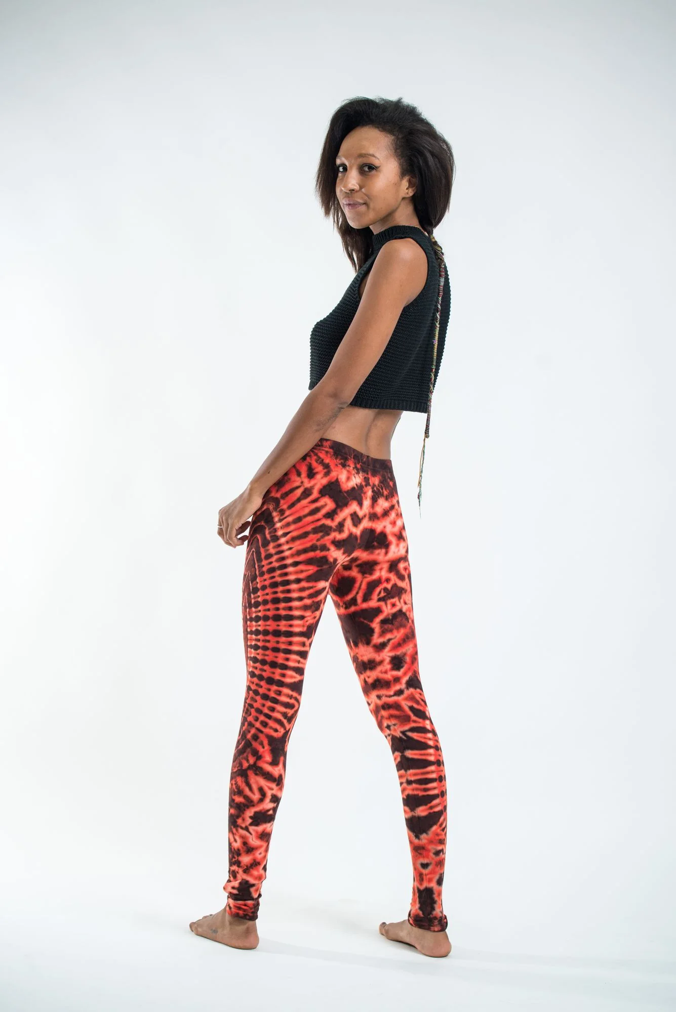 1992-Oval-Swirls-Tie-Dye-Cotton-Leggings-in-Red-3.webp Oval Swirls Tie Dye Cotton Leggings in Red