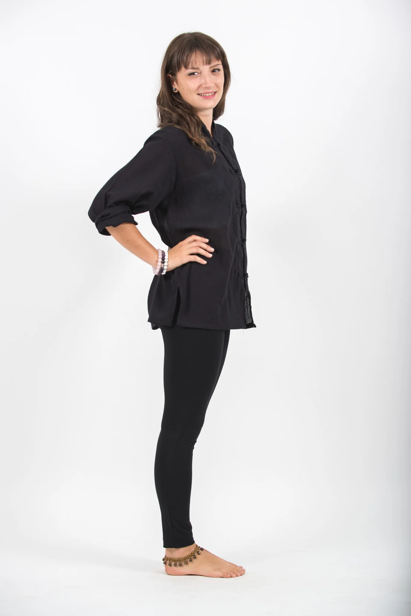 2005-Womens-Yoga-Shirts-Chinese-Collared-in-Black-3.webp Womens Yoga Shirts Chinese Collared in Black