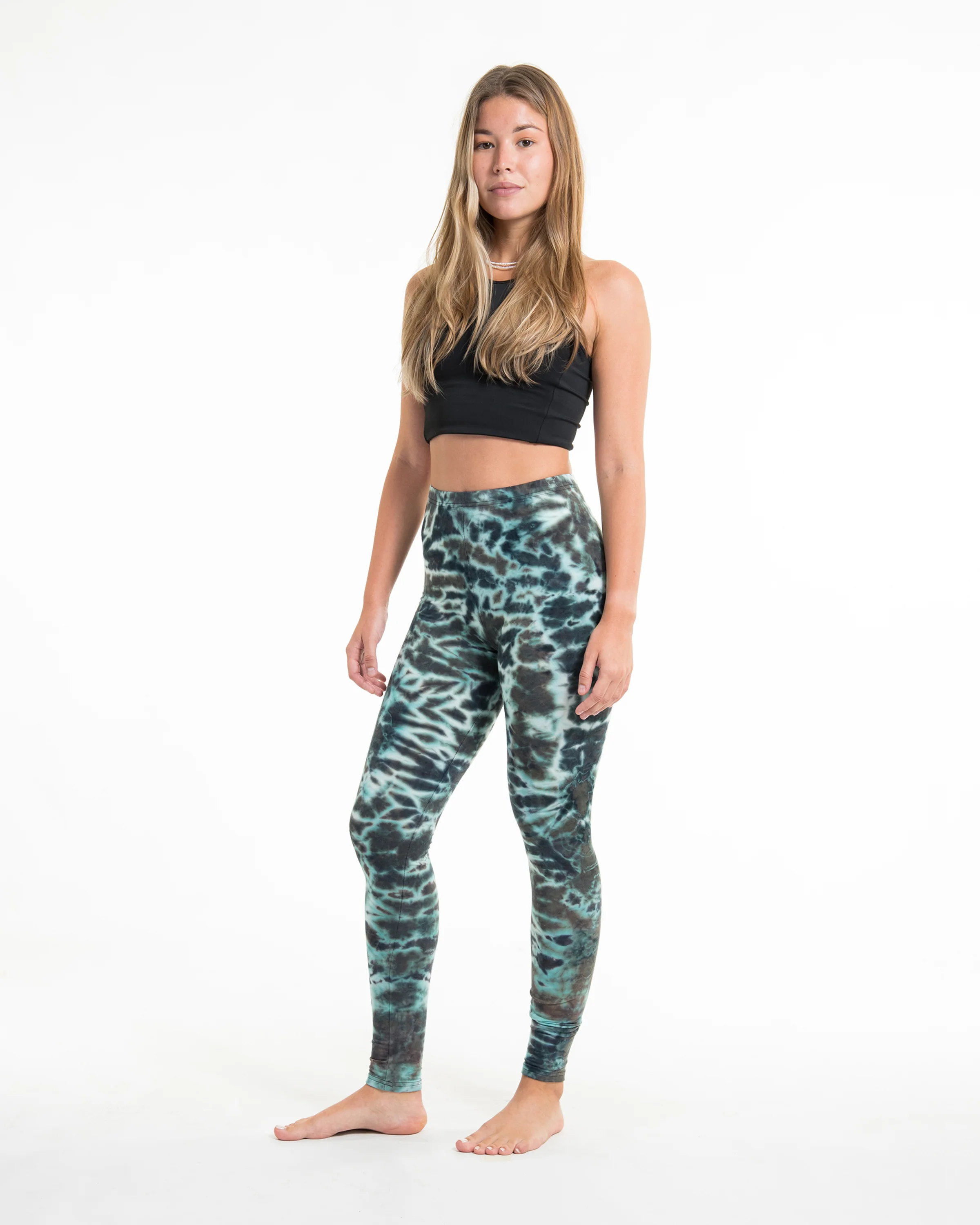 2015-Marble-Tie-Dye-Cotton-Leggings-in-Malachite-Green-3.webp Marble Tie Dye Cotton Leggings in Malachite Green