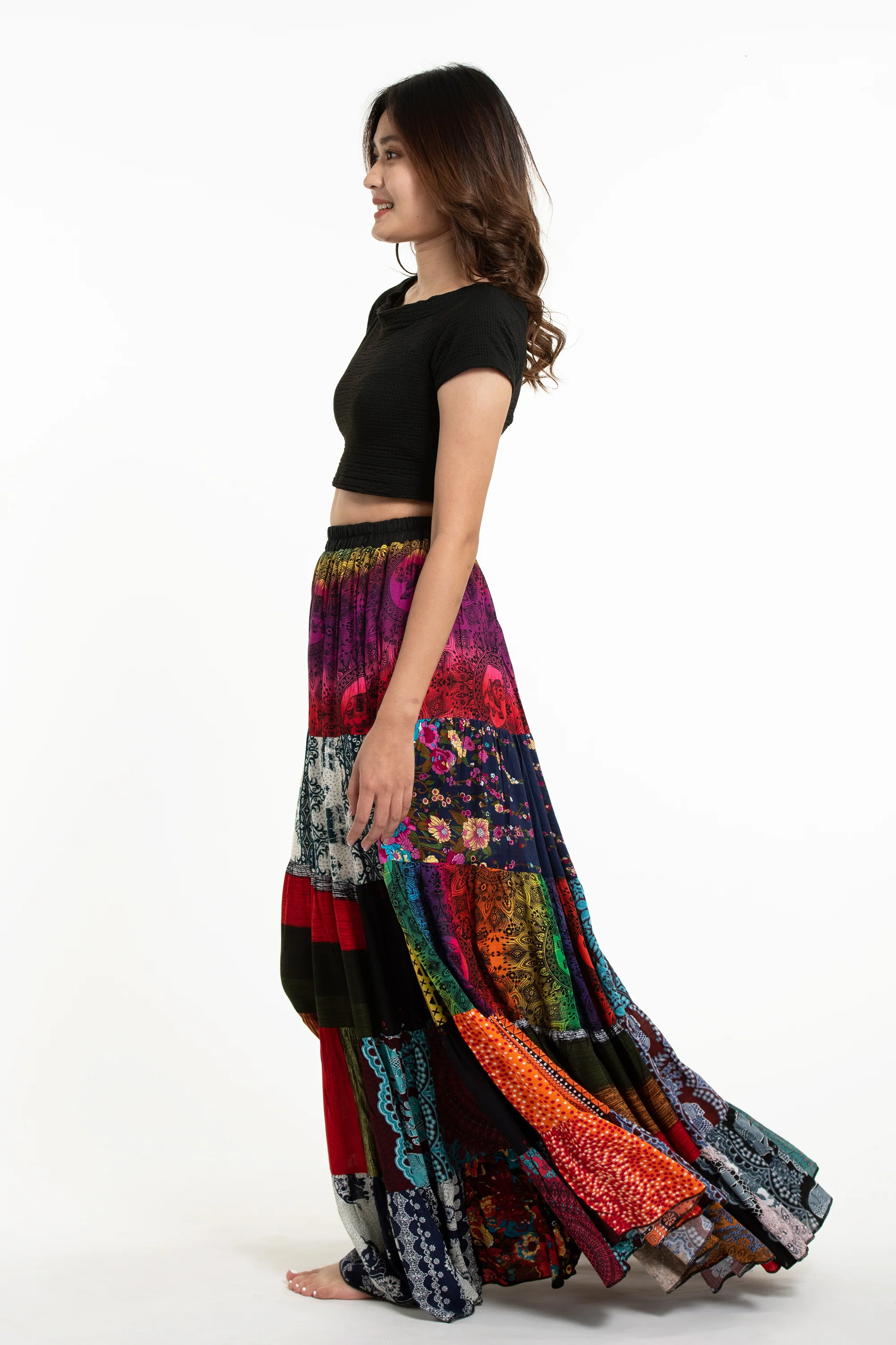 2016-Patchwork-Long-Skirt-in-Multi-Prints-3.webp Patchwork Long Skirt in Multi Prints
