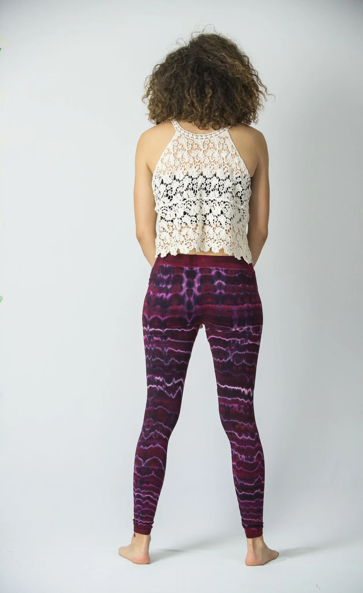 2079-Melting-Stripes-Tie-Dye-Cotton-Leggings-in-Magenta-3.webp Melting Stripes Tie Dye Cotton Leggings in Magenta