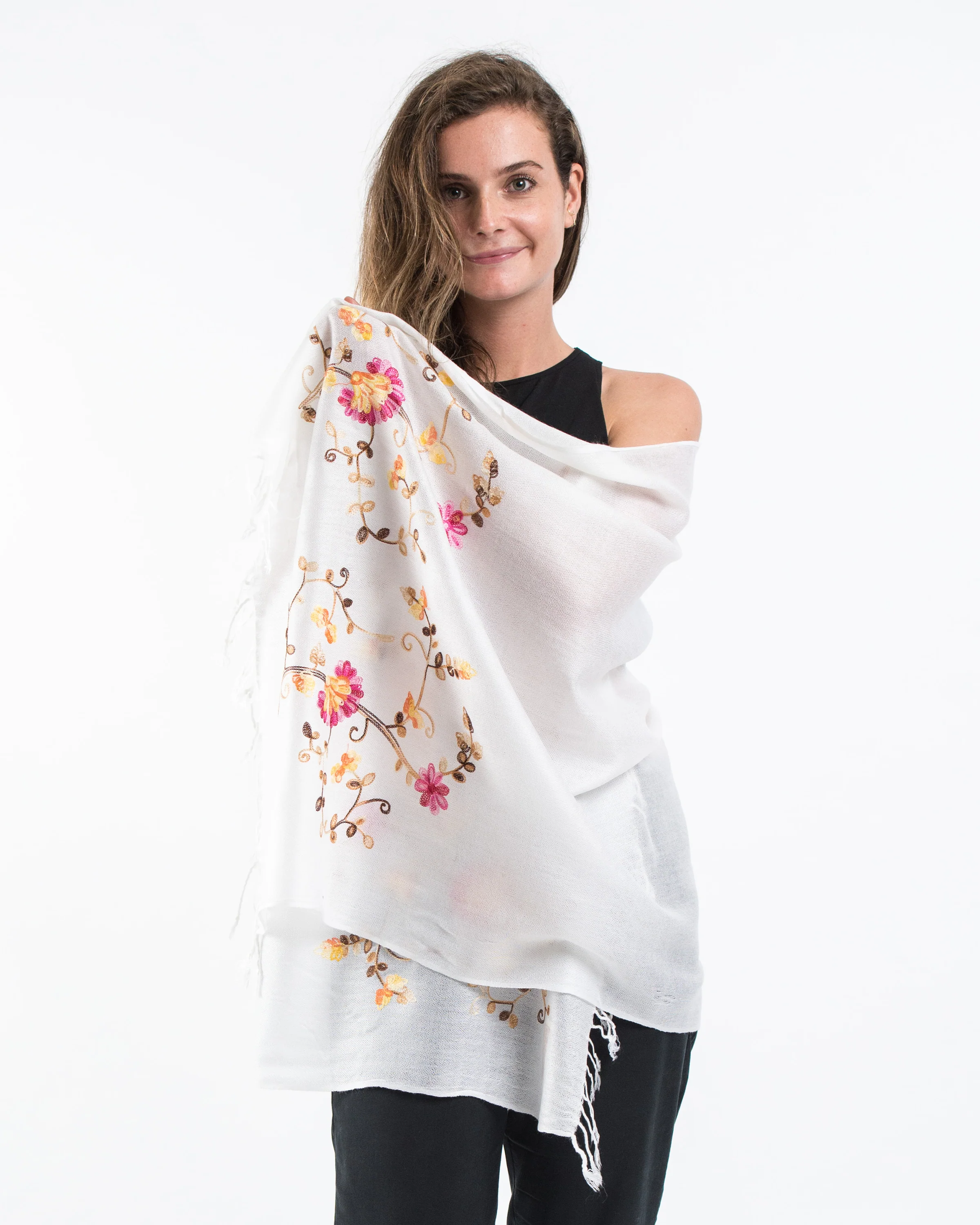 21-Nepal-Floral-Embroidered-Pashmina-Shawl-Scarf-in-White-3.webp Nepal Floral Embroidered Pashmina Shawl Scarf in White