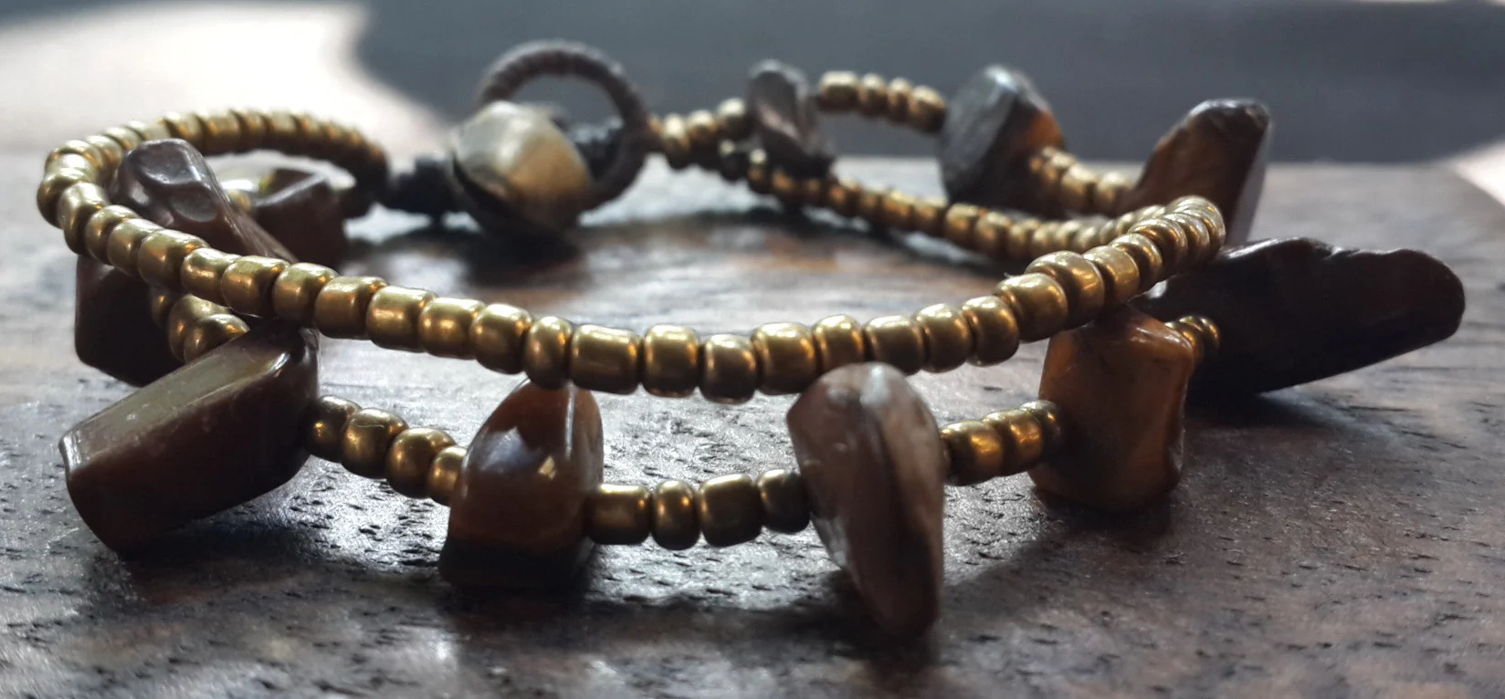 213-Brass-Bead-And-Tiger-Eye-Stone-Double-Strand-Bracelets-4.webp Brass Bead And Tiger Eye Stone Double Strand Bracelets