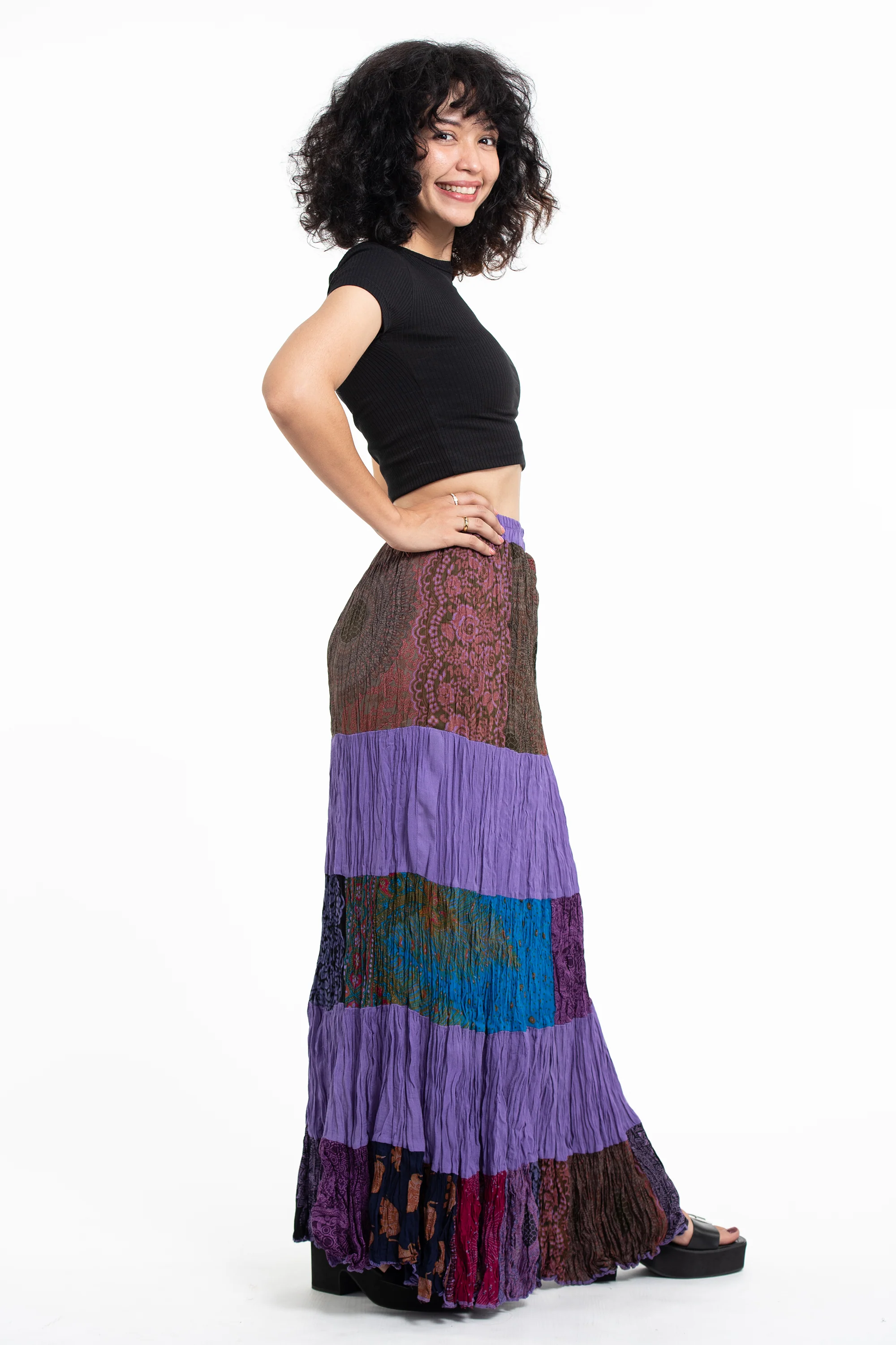 2144-Patchwork-Long-Skirt-in-Purple-3.webp Patchwork Long Skirt in Purple