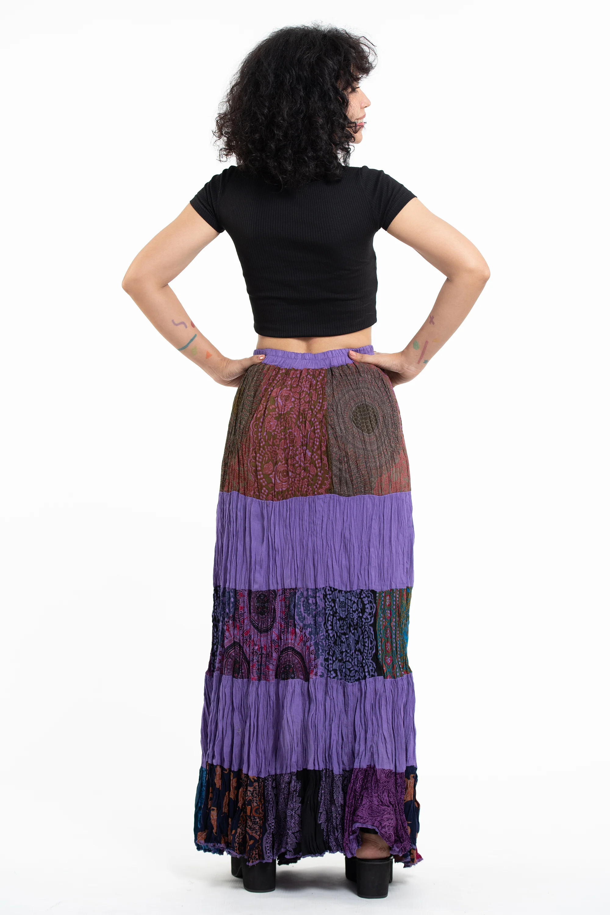 2144-Patchwork-Long-Skirt-in-Purple-4.webp Patchwork Long Skirt in Purple
