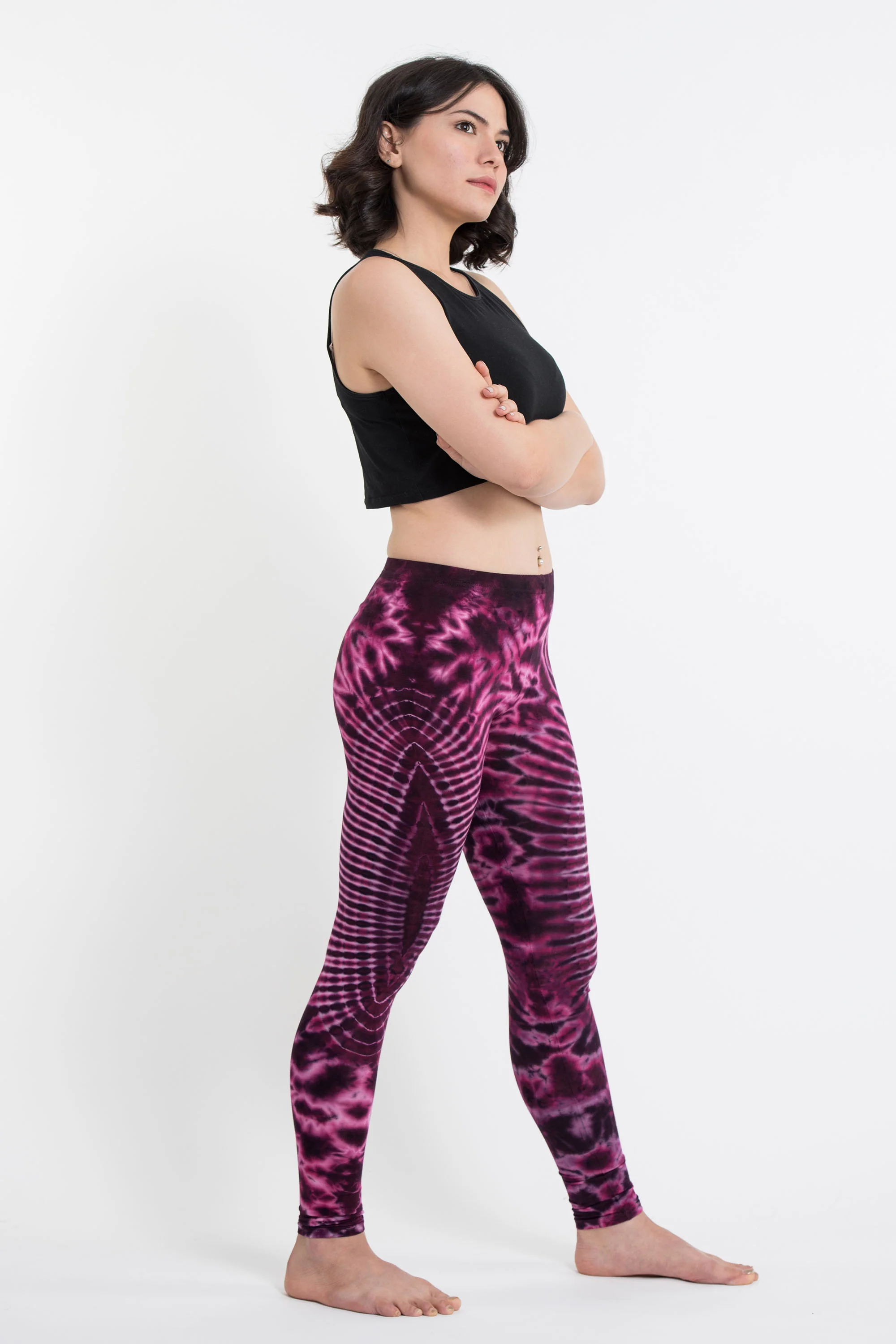 2146-Oval-Swirls-Tie-Dye-Cotton-Leggings-in-Magenta-3.webp Oval Swirls Tie Dye Cotton Leggings in Magenta