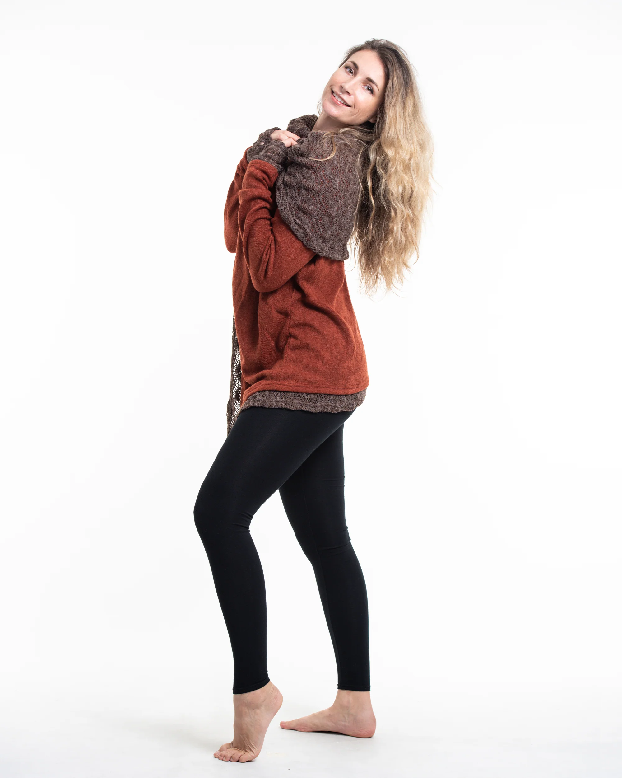 2171-Hooded-Shawl-Cardigan-in-Brick-6.webp Hooded Shawl Cardigan in Brick