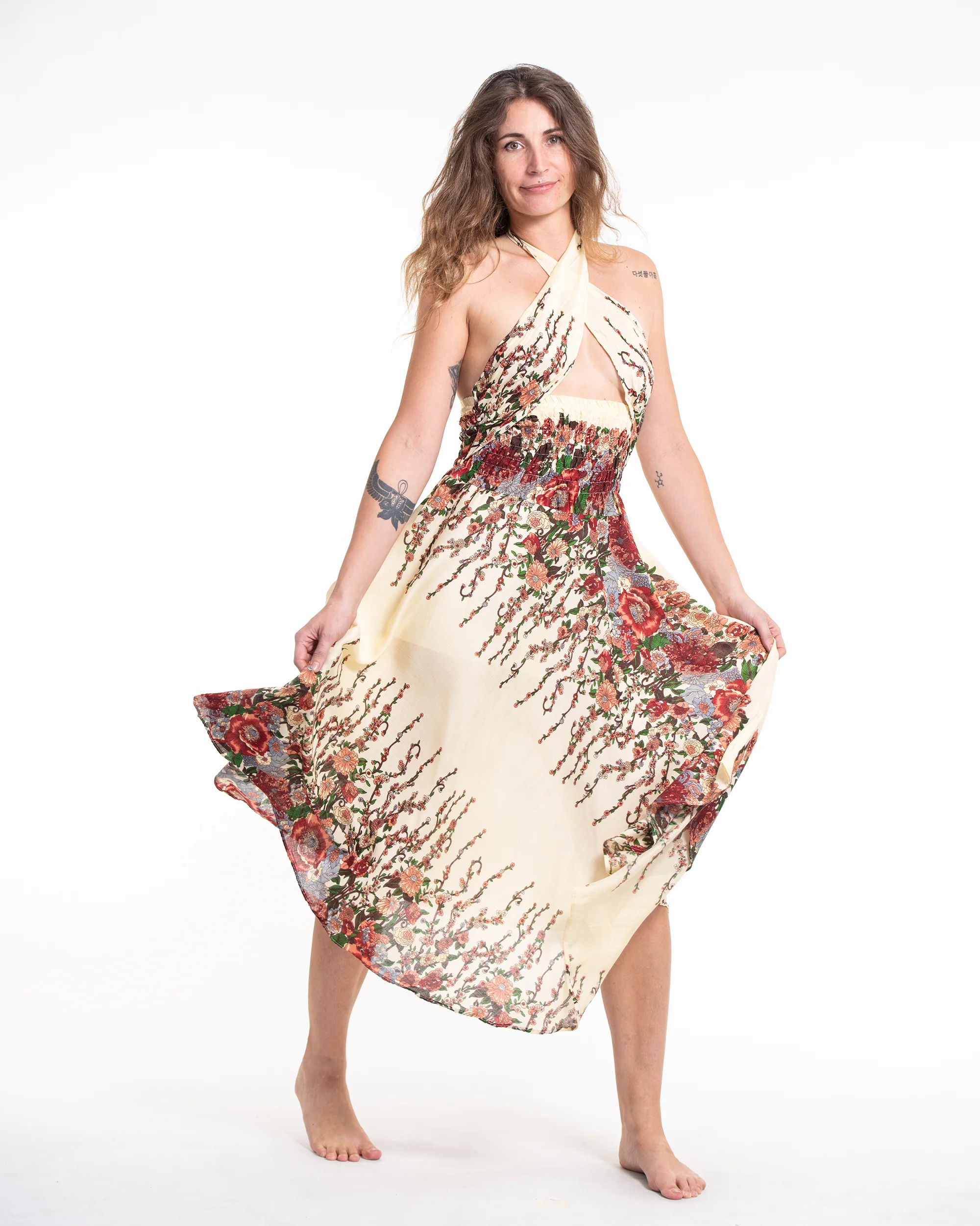 2174-Floral-Handkerchief-Midi-Skirt-in-Cream-5.webp Floral Handkerchief Midi Skirt in Cream
