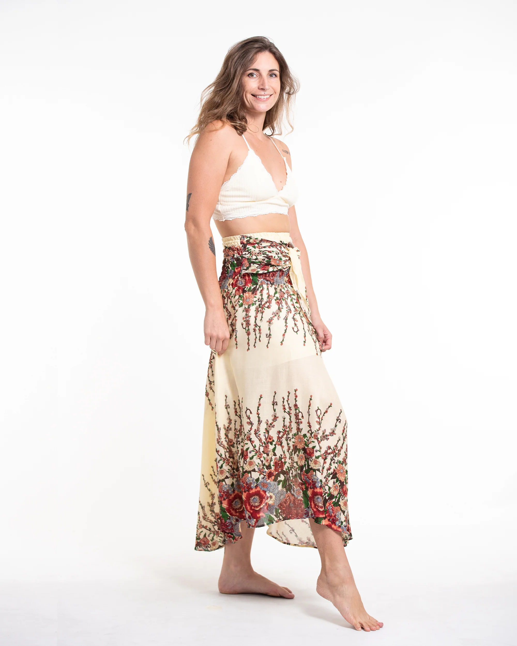 2174-Floral-Handkerchief-Midi-Skirt-in-Cream-6.webp Floral Handkerchief Midi Skirt in Cream