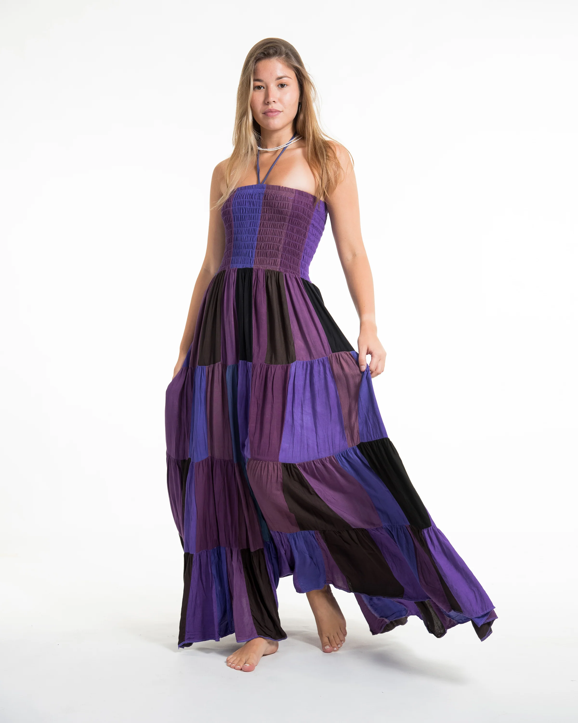2188-Upcycled-Patchwork-Maxi-Dress-in-Purple-5.webp Upcycled Patchwork Maxi Dress in Purple