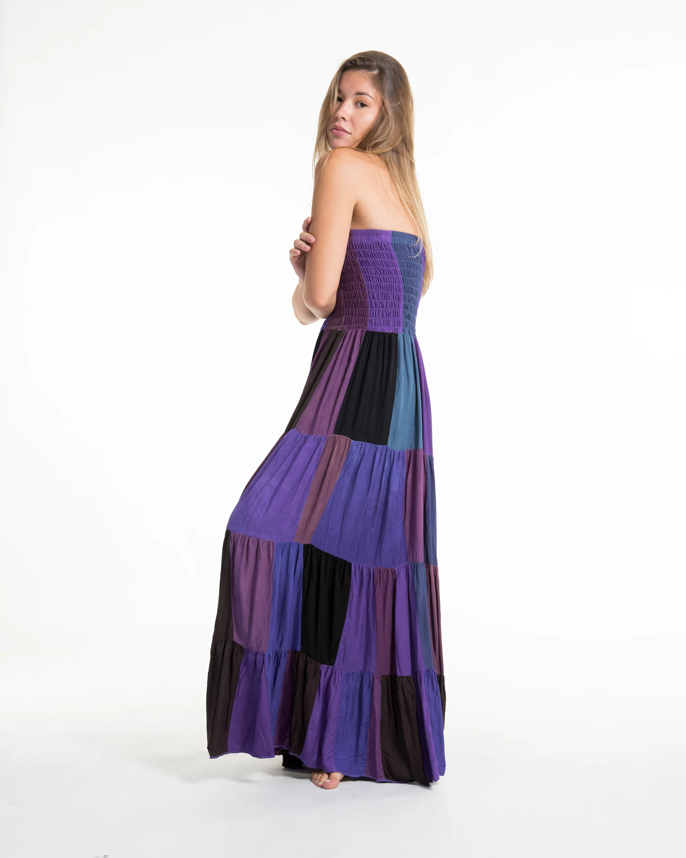 2188-Upcycled-Patchwork-Maxi-Dress-in-Purple-6.webp Upcycled Patchwork Maxi Dress in Purple