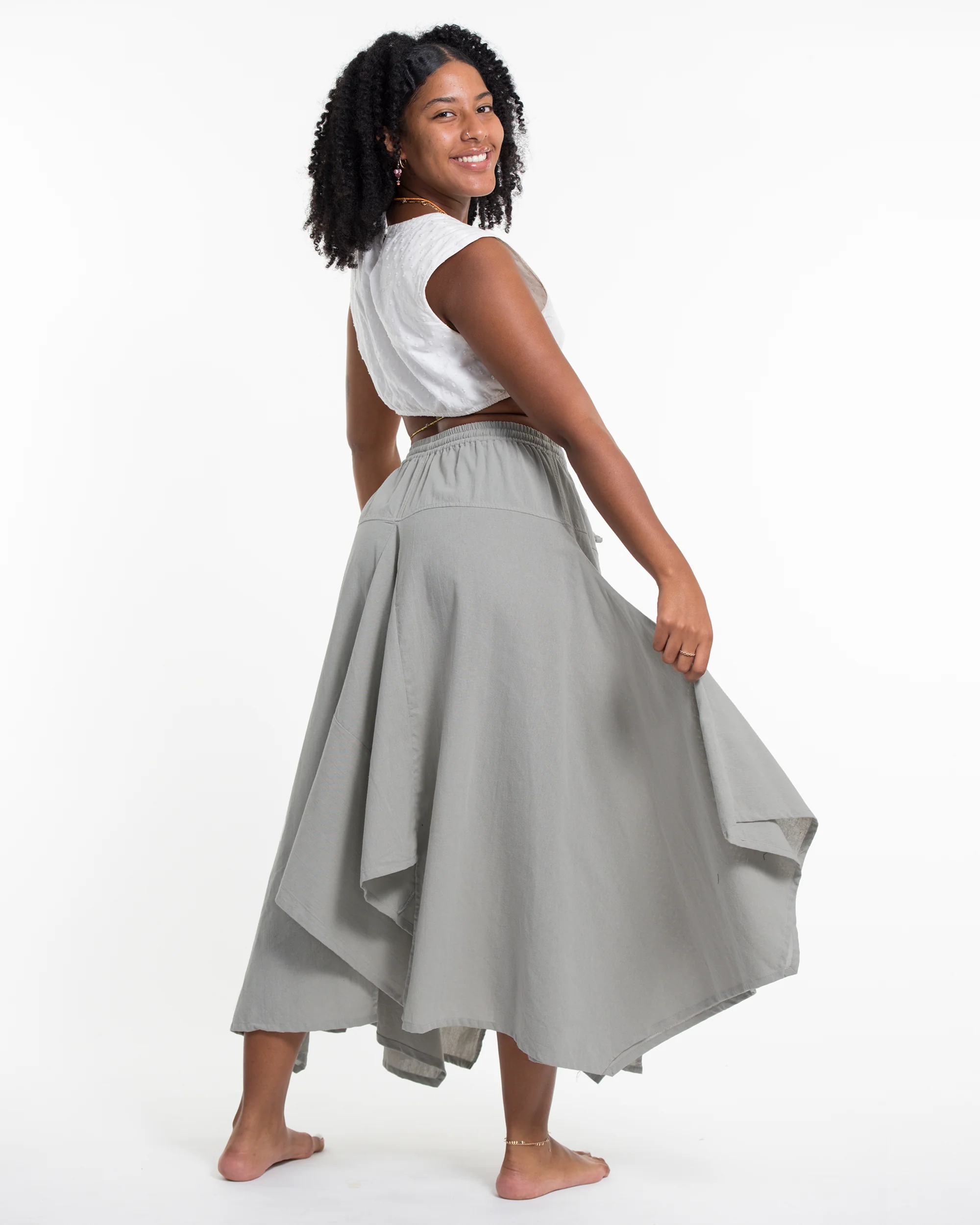 2194-Solid-Color-Cotton-Handkerchief-Midi-Skirt-in-Gray-3.webp Solid Color Cotton Handkerchief Midi Skirt in Gray