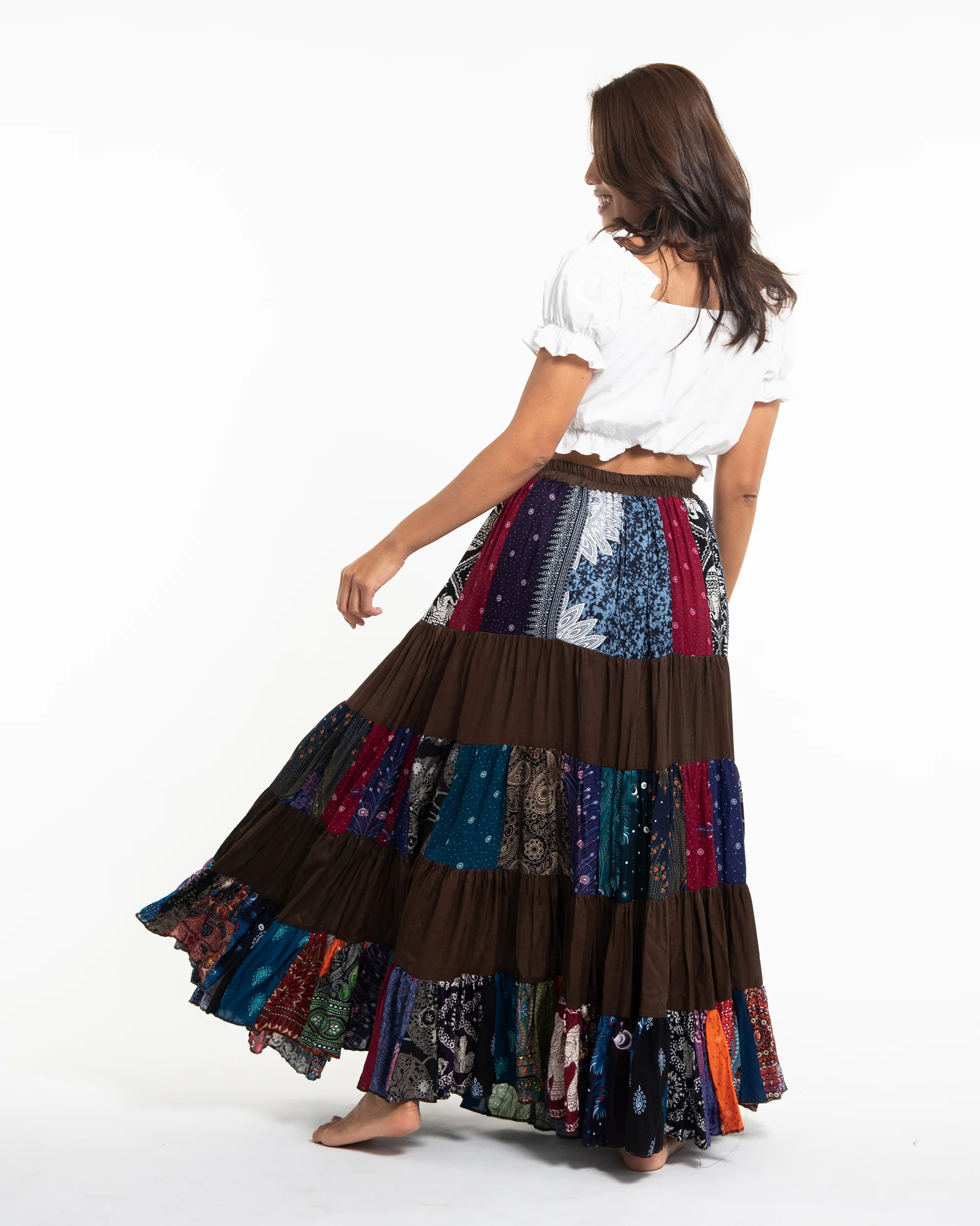 2204-Patchwork-Long-Skirt-in-Brown-4.webp Patchwork Long Skirt in Brown