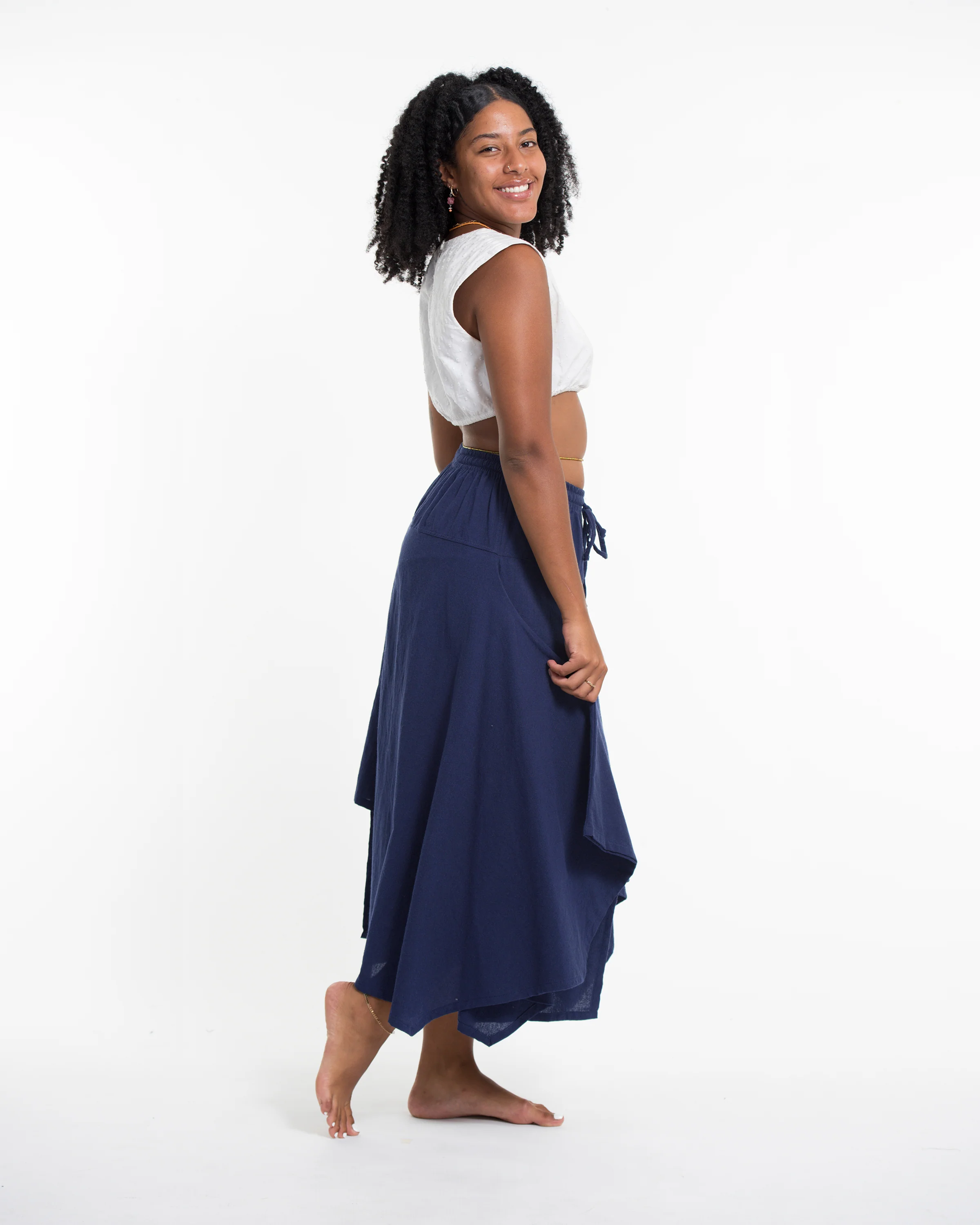2207-Solid-Color-Cotton-Handkerchief-Midi-Skirt-in-Navy-3.webp Solid Color Cotton Handkerchief Midi Skirt in Navy
