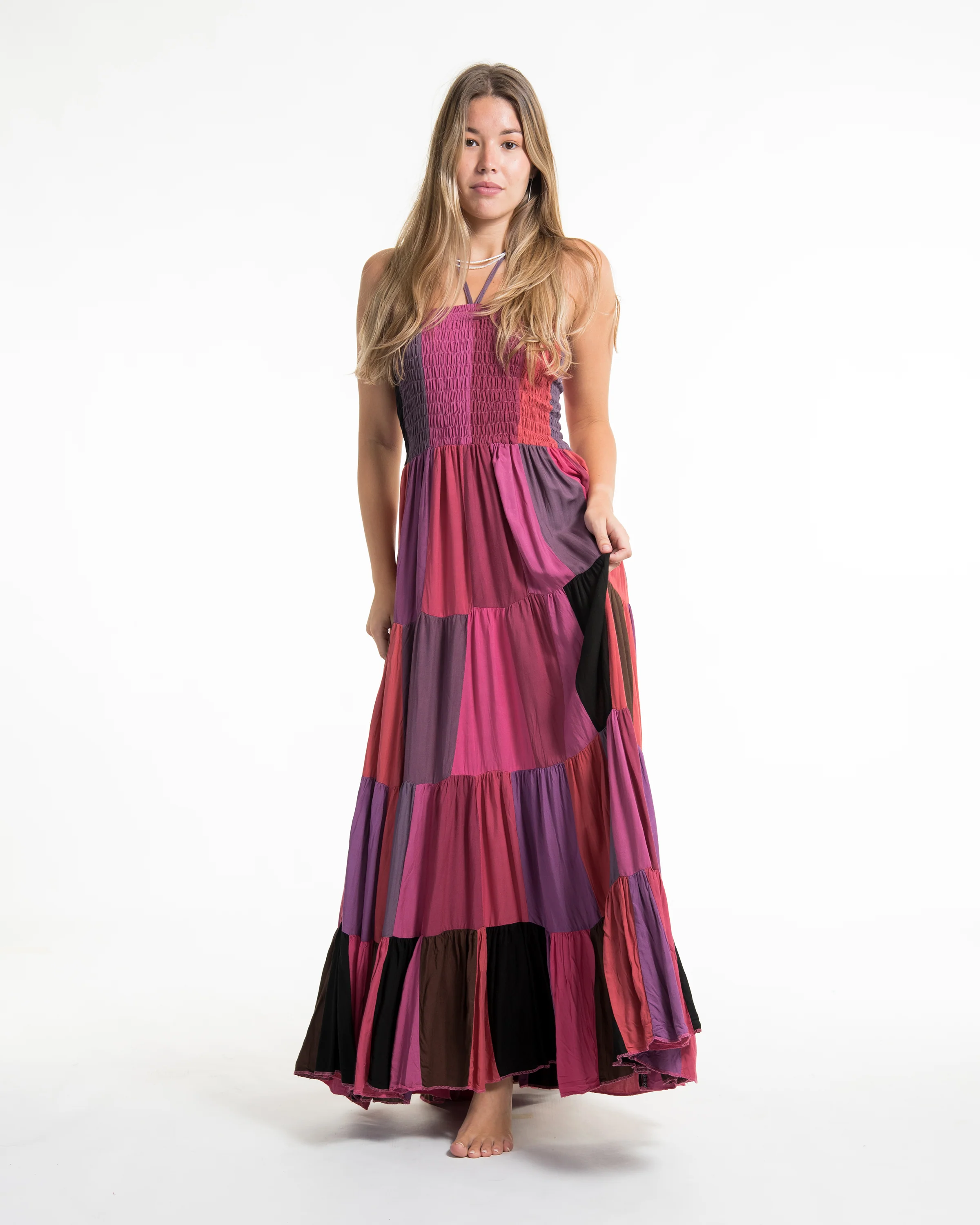 2210-Upcycled-Patchwork-Maxi-Dress-in-Pink-5.webp Upcycled Patchwork Maxi Dress in Pink