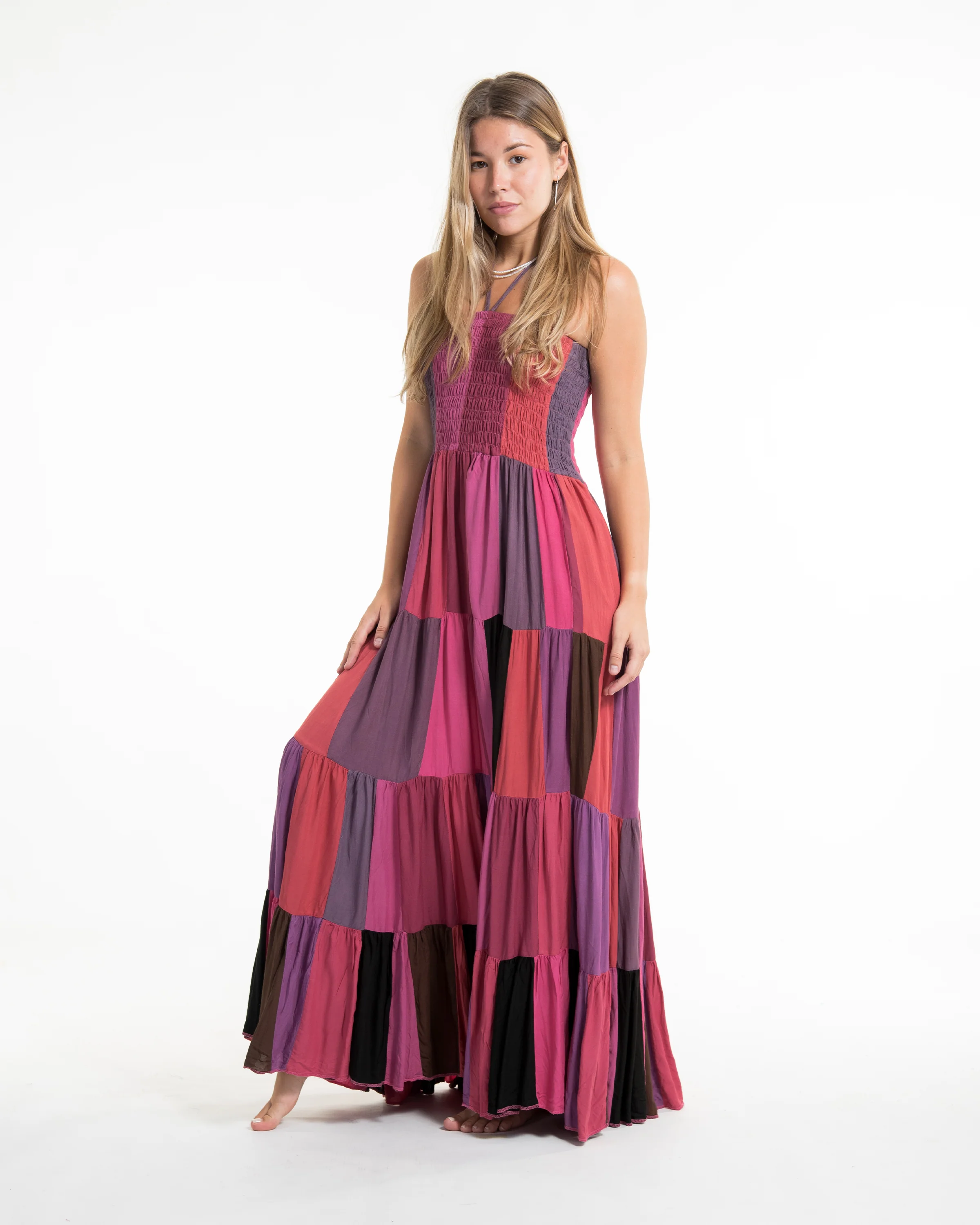 2210-Upcycled-Patchwork-Maxi-Dress-in-Pink-7.webp Upcycled Patchwork Maxi Dress in Pink