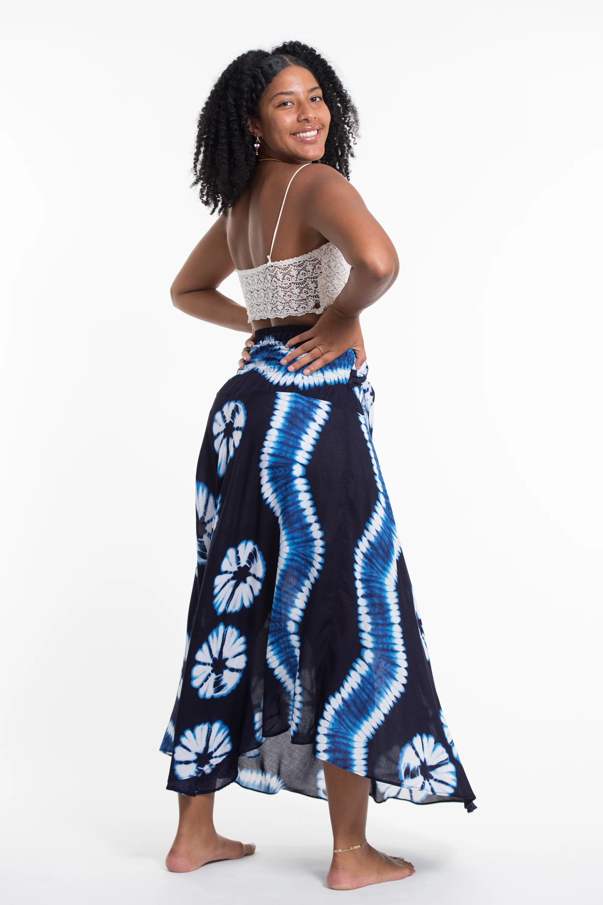 2213-Tie-Dye-Handkerchief-Midi-Skirt-in-Blue-3.webp Tie Dye Handkerchief Midi Skirt in Blue