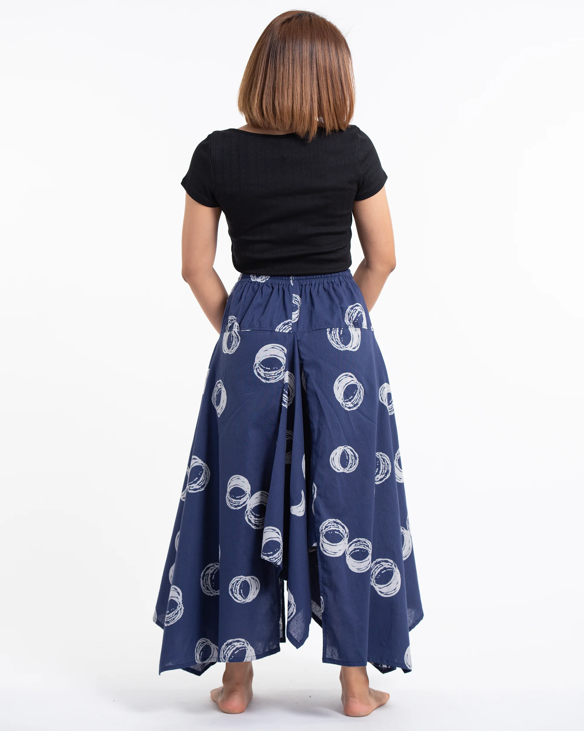 2240-Circles-Prints-Cotton-Handkerchief-Midi-Skirt-in-Navy-4.webp Circles Prints Cotton Handkerchief Midi Skirt in Navy