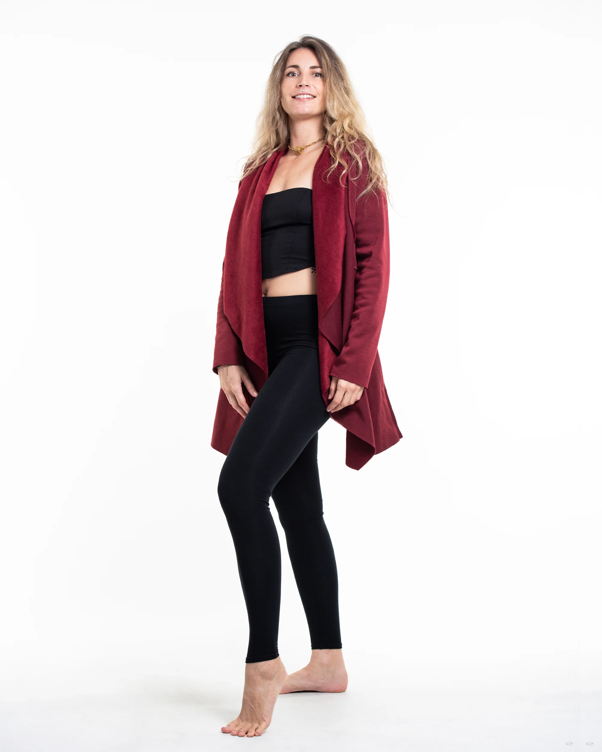 2251-Fleece-Cardigan-in-Red-3.webp Fleece Cardigan in Red