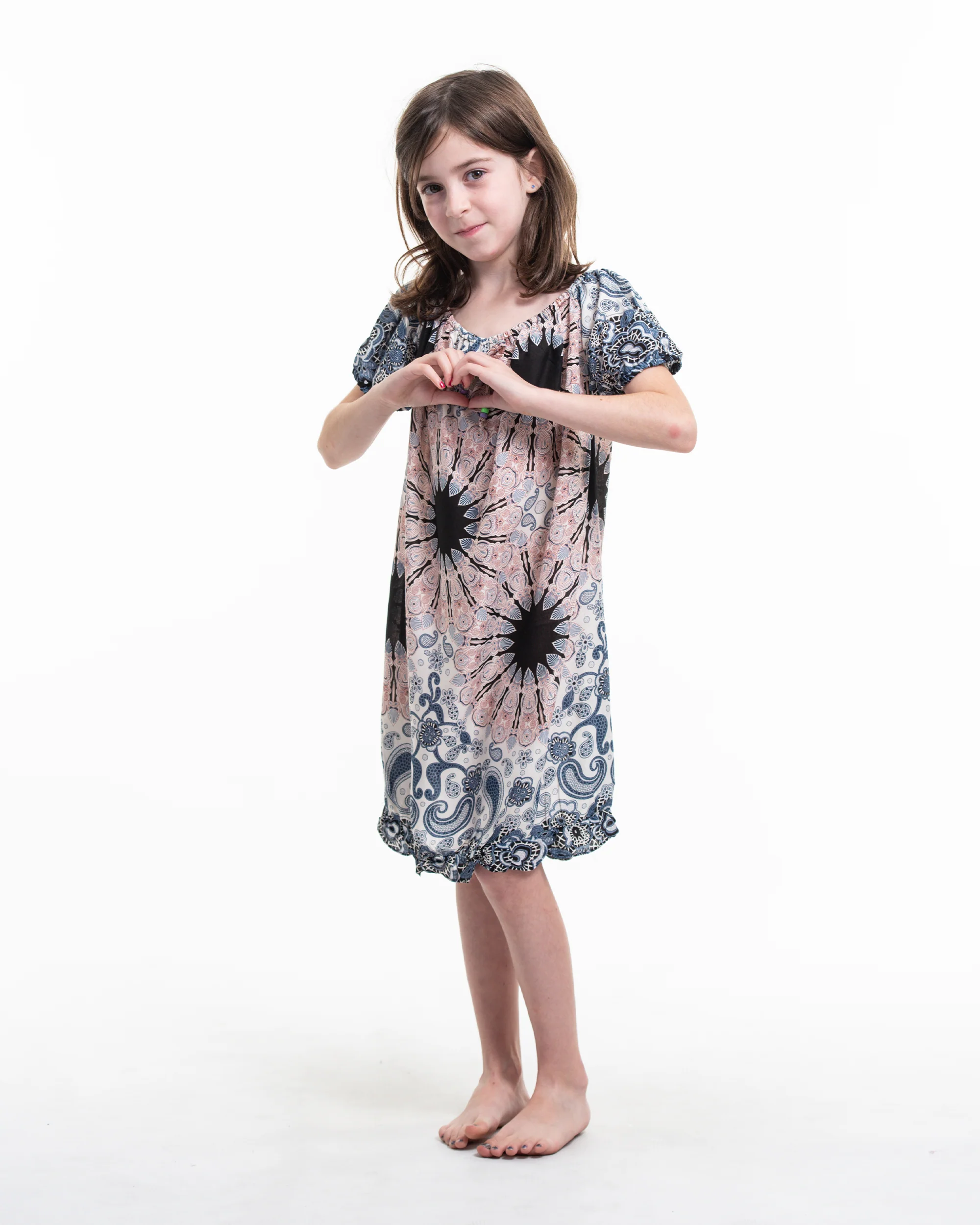 226-Kids-Paisley-Mandalas-Dress-in-Silver-Gray-3.webp Kids Paisley Mandalas Dress in Silver Gray