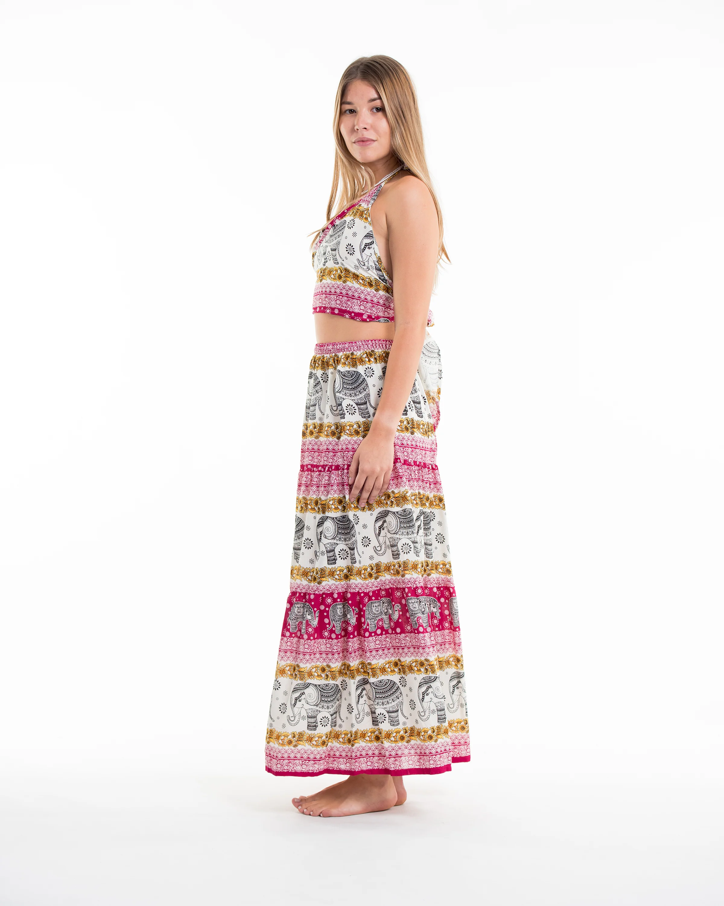2268-Elephant-Dreams-Crop-Top-and-Long-Skirt-in-Pink-3.webp Elephant Dreams Crop Top and Long Skirt in Pink