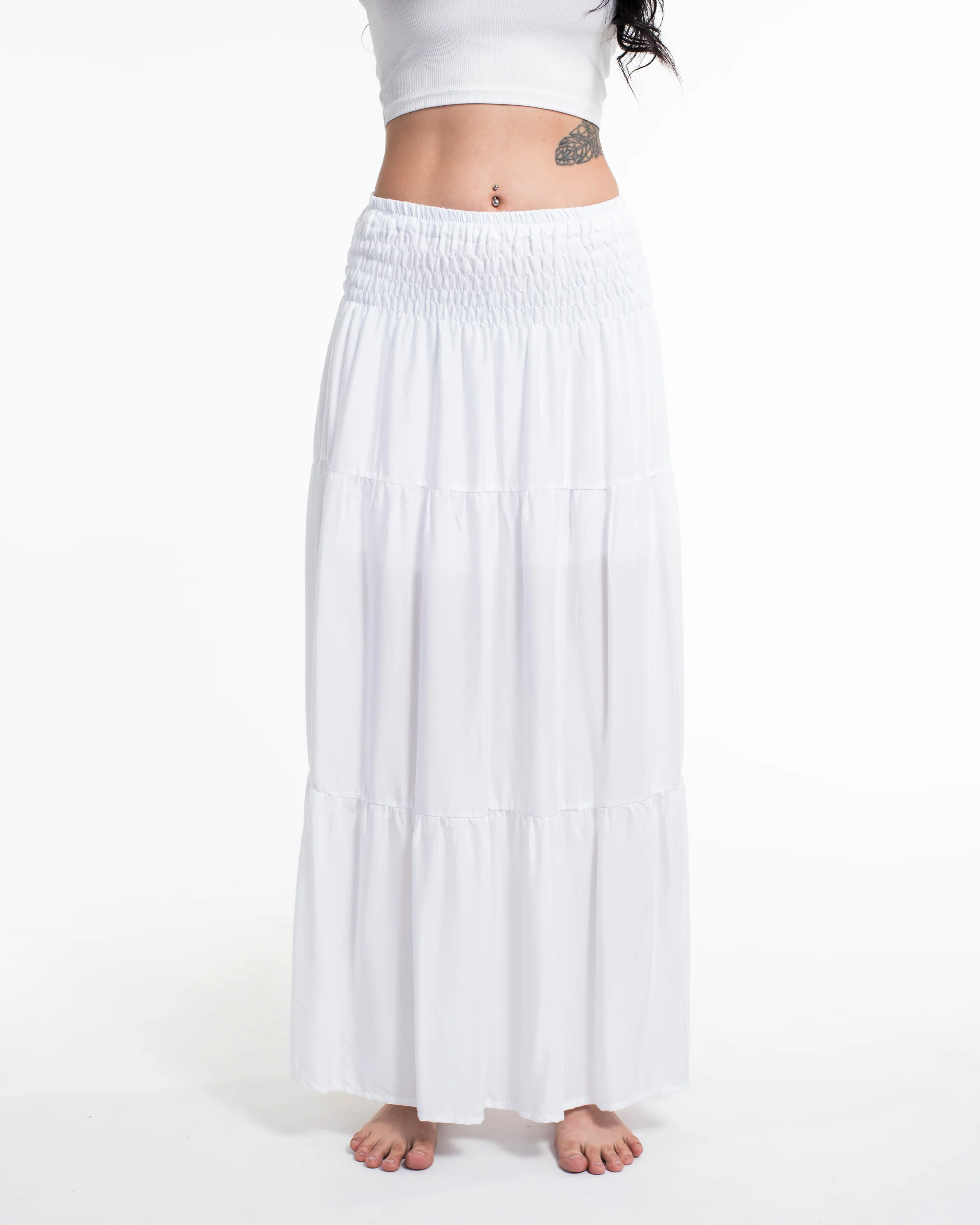 2283-Solid-Color-Long-Skirt-in-White-3.webp Solid Color Long Skirt in White