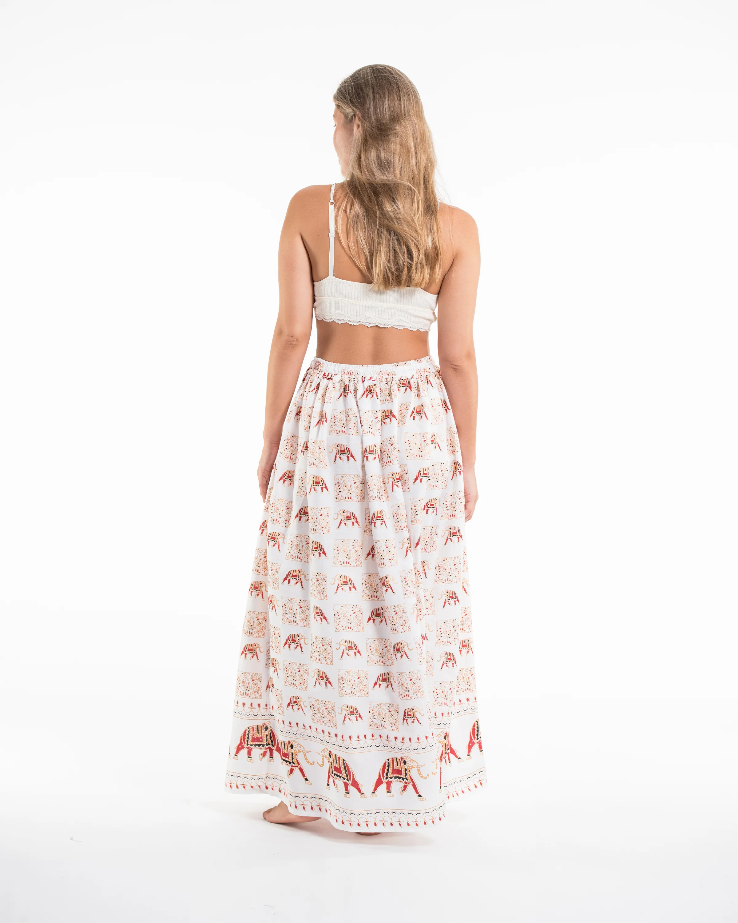 2289-Elephant-Print-Midi-Skirt-in-White-4.webp Elephant Print Midi Skirt in White