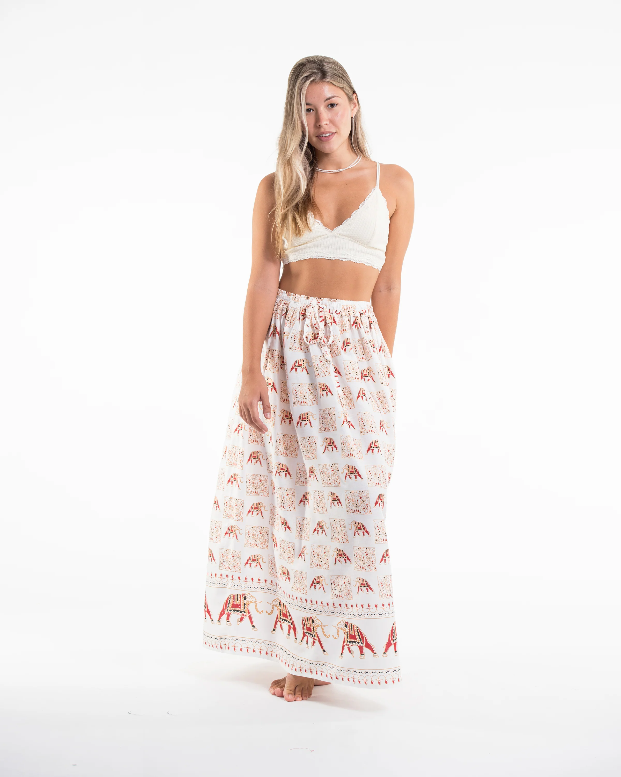 2289-Elephant-Print-Midi-Skirt-in-White-5.webp Elephant Print Midi Skirt in White