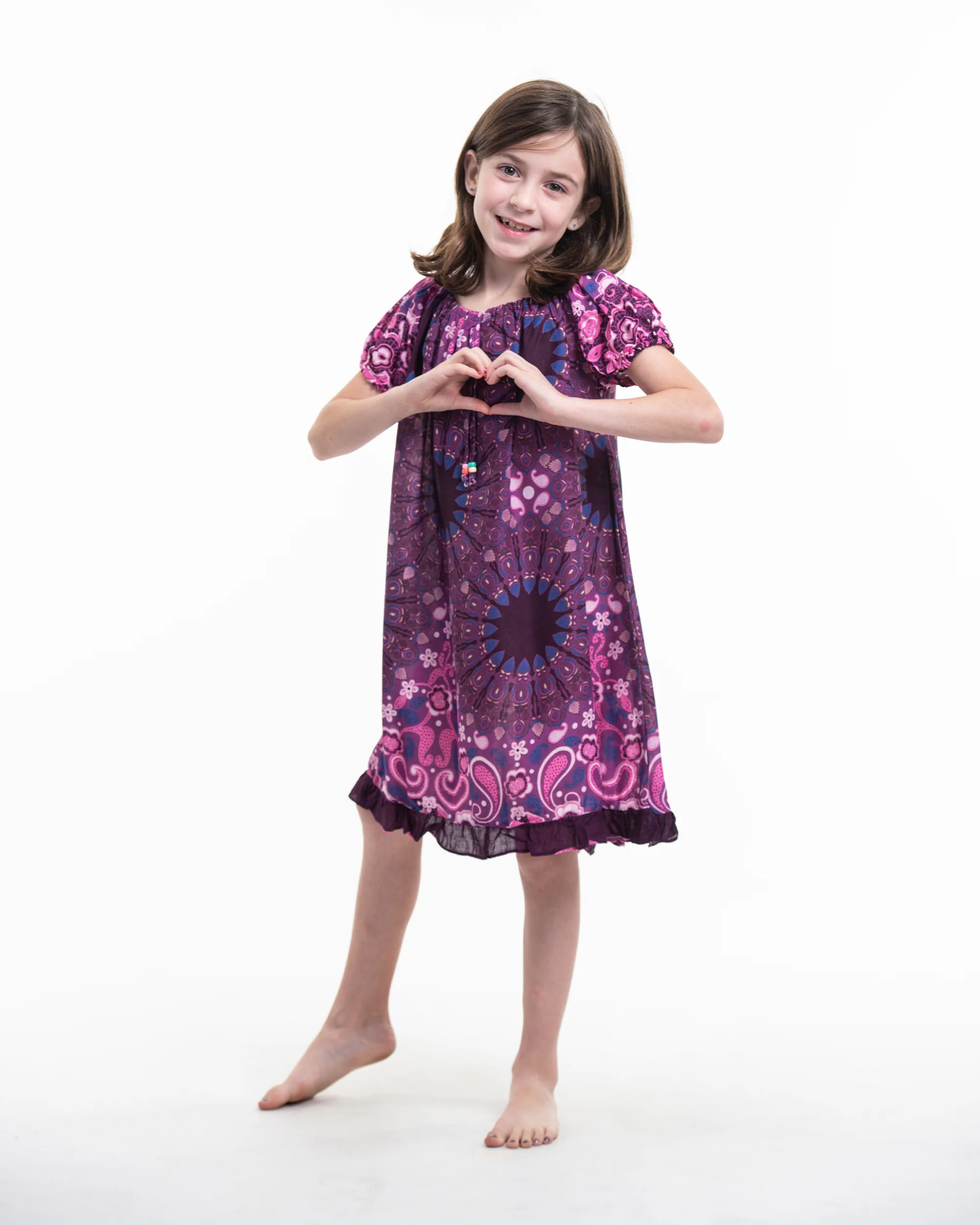 230-Kids-Paisley-Mandalas-Dress-in-Purple-4.webp Kids Paisley Mandalas Dress in Purple