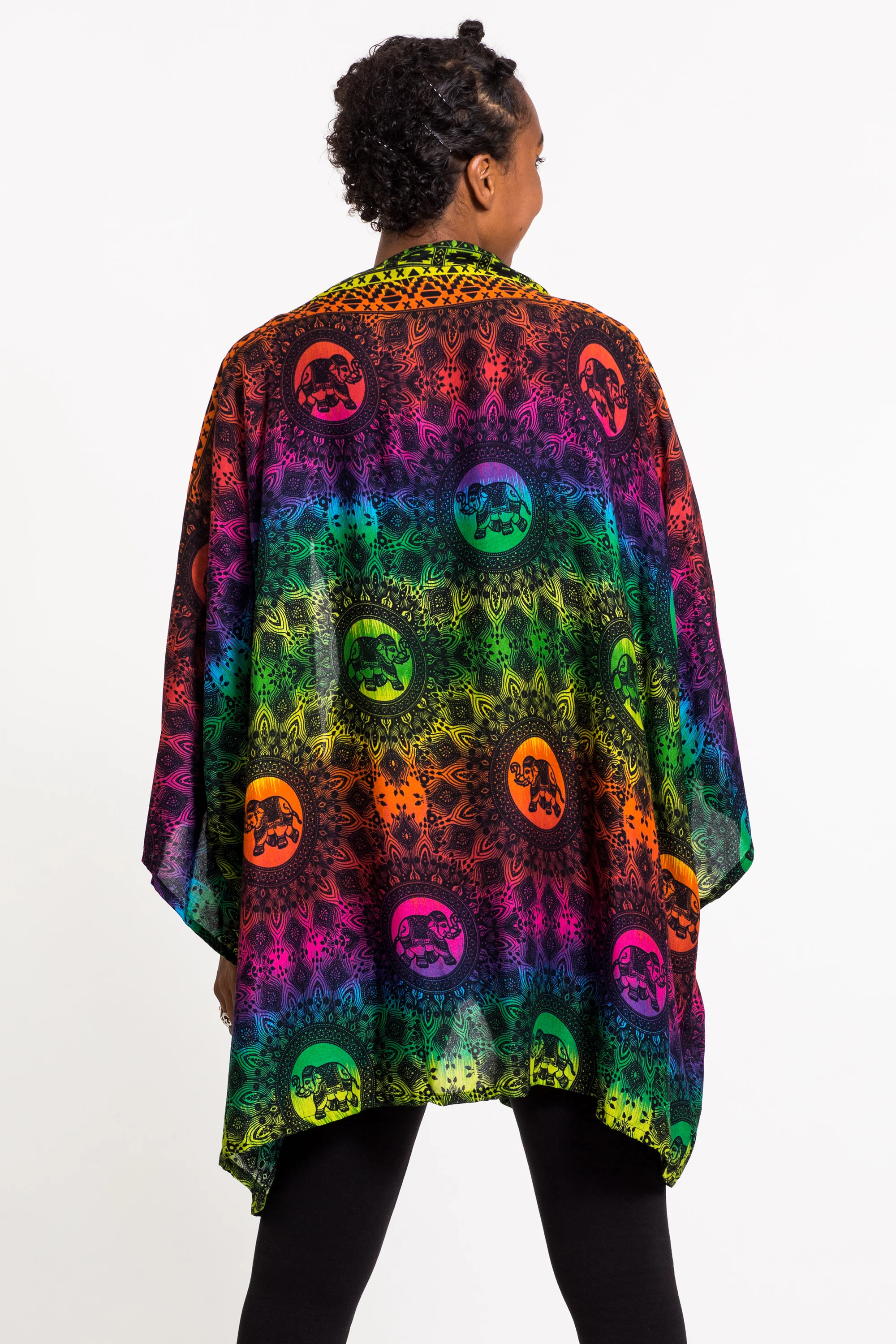 2397-Rainbow-Elephant-Kimono-Cardigan-in-Green-4.webp Rainbow Elephant Kimono Cardigan in Green