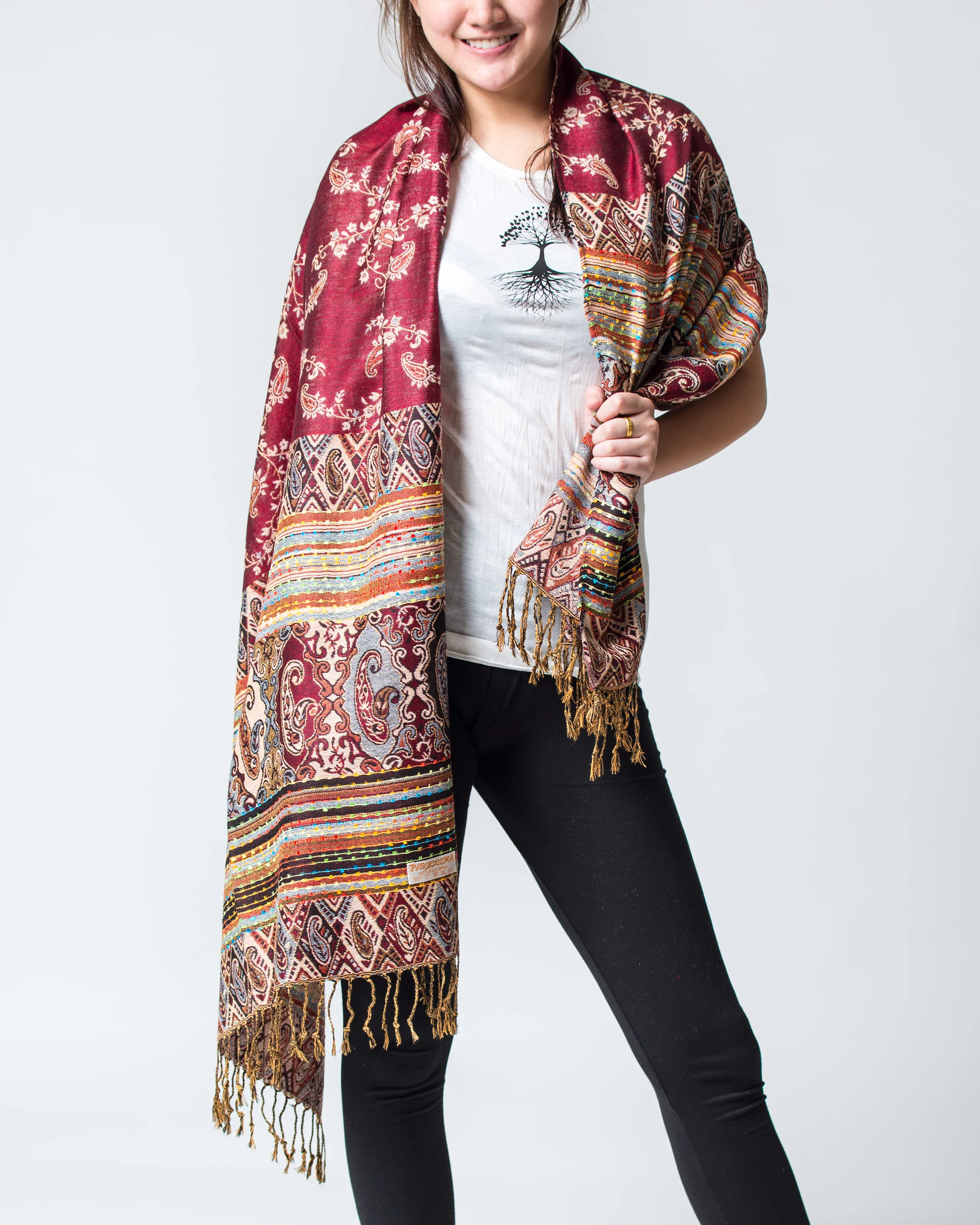 24-Nepal-Floral-Paisley-Pashmina-Shawl-Scarf-in-Red-3.webp Nepal Floral Paisley Pashmina Shawl Scarf in Red