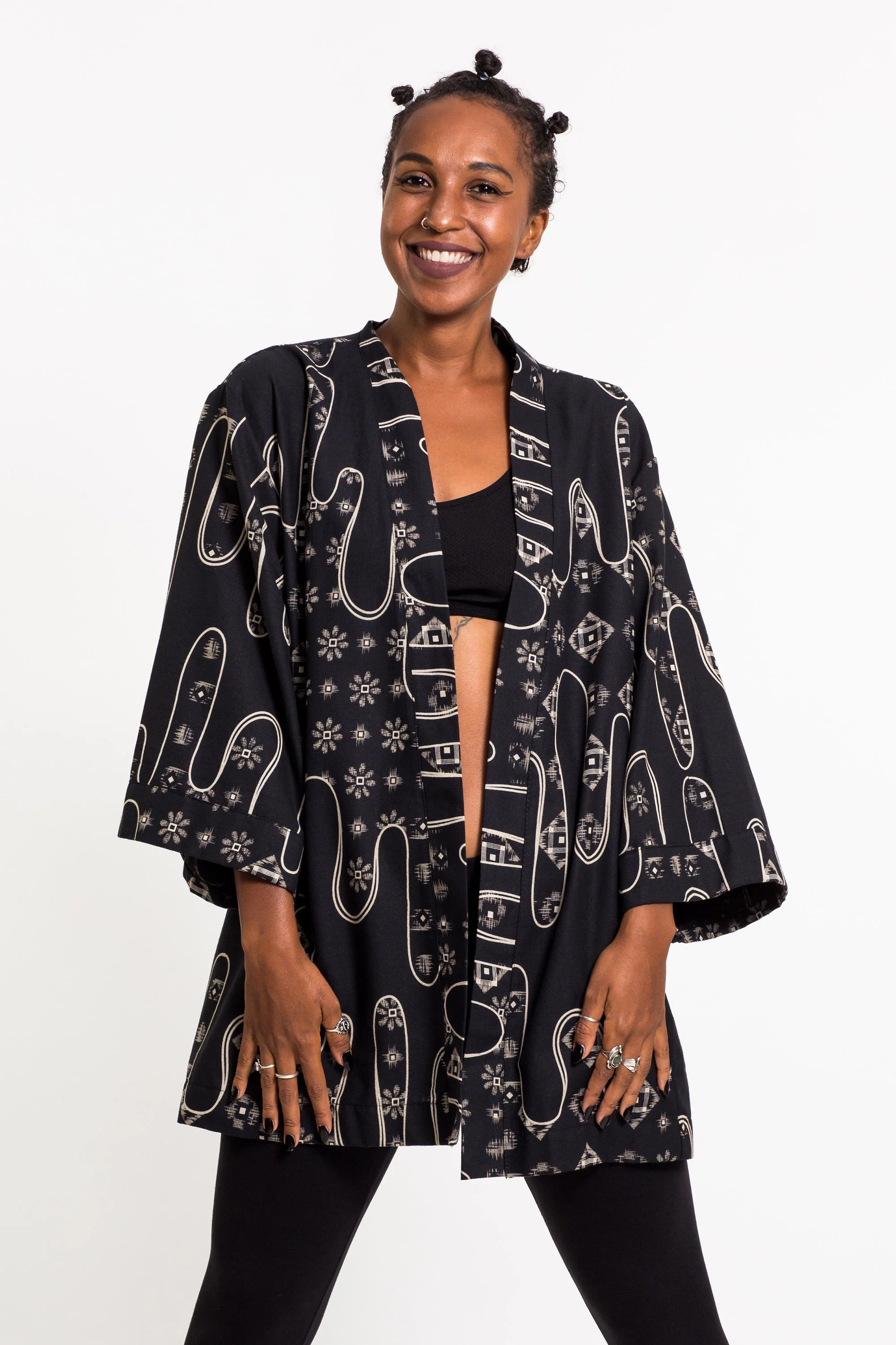 2404-Japanese-Print-Cotton-Kimono-Cardigan-in-Black-5.webp Japanese Print Cotton Kimono Cardigan in Black
