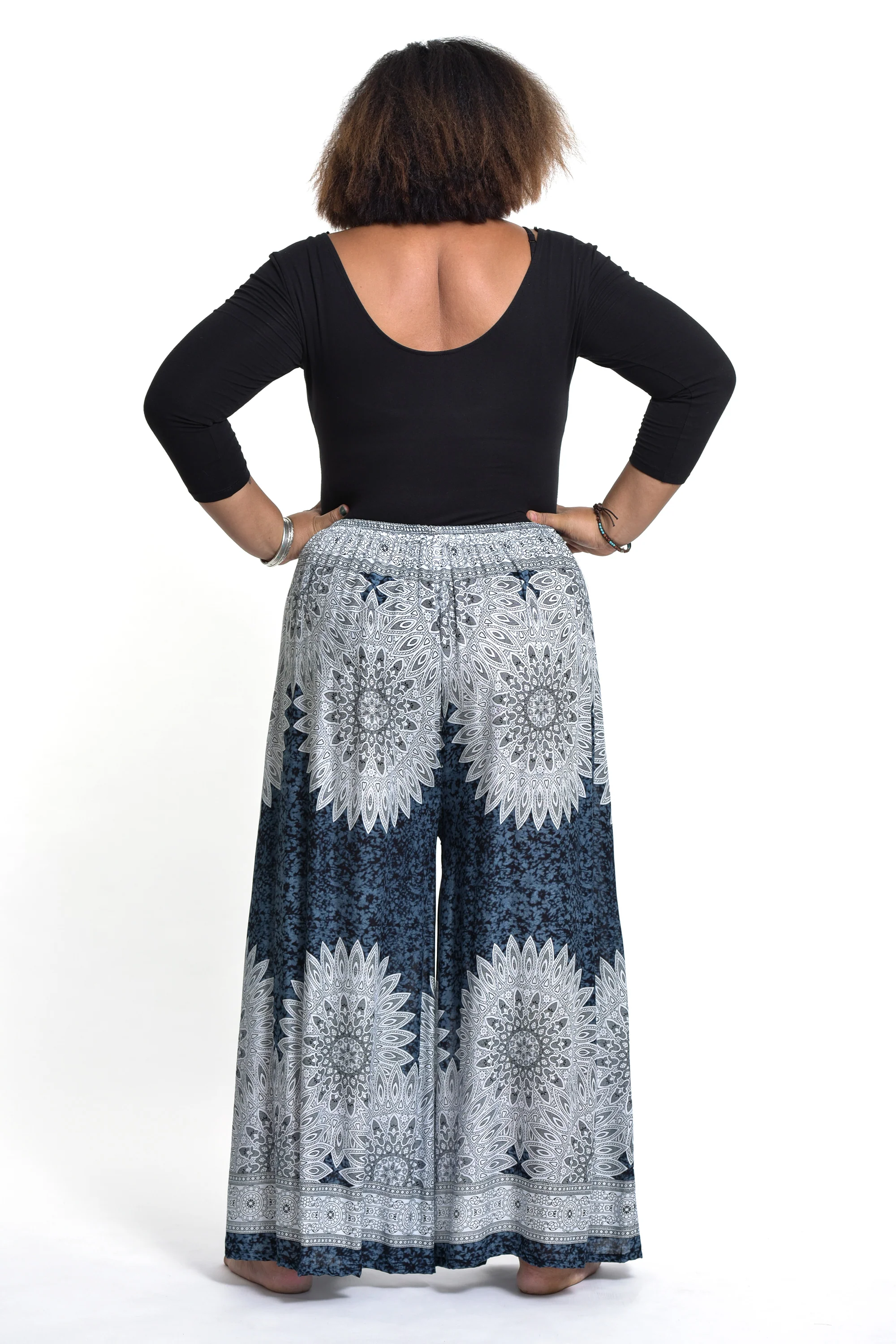 2426-Plus-Size-Marble-Mandalas-Palazzo-Style-Harem-Pants-in-Indigo-4.webp Plus Size Marble Mandalas Palazzo Style Harem Pants in Indigo