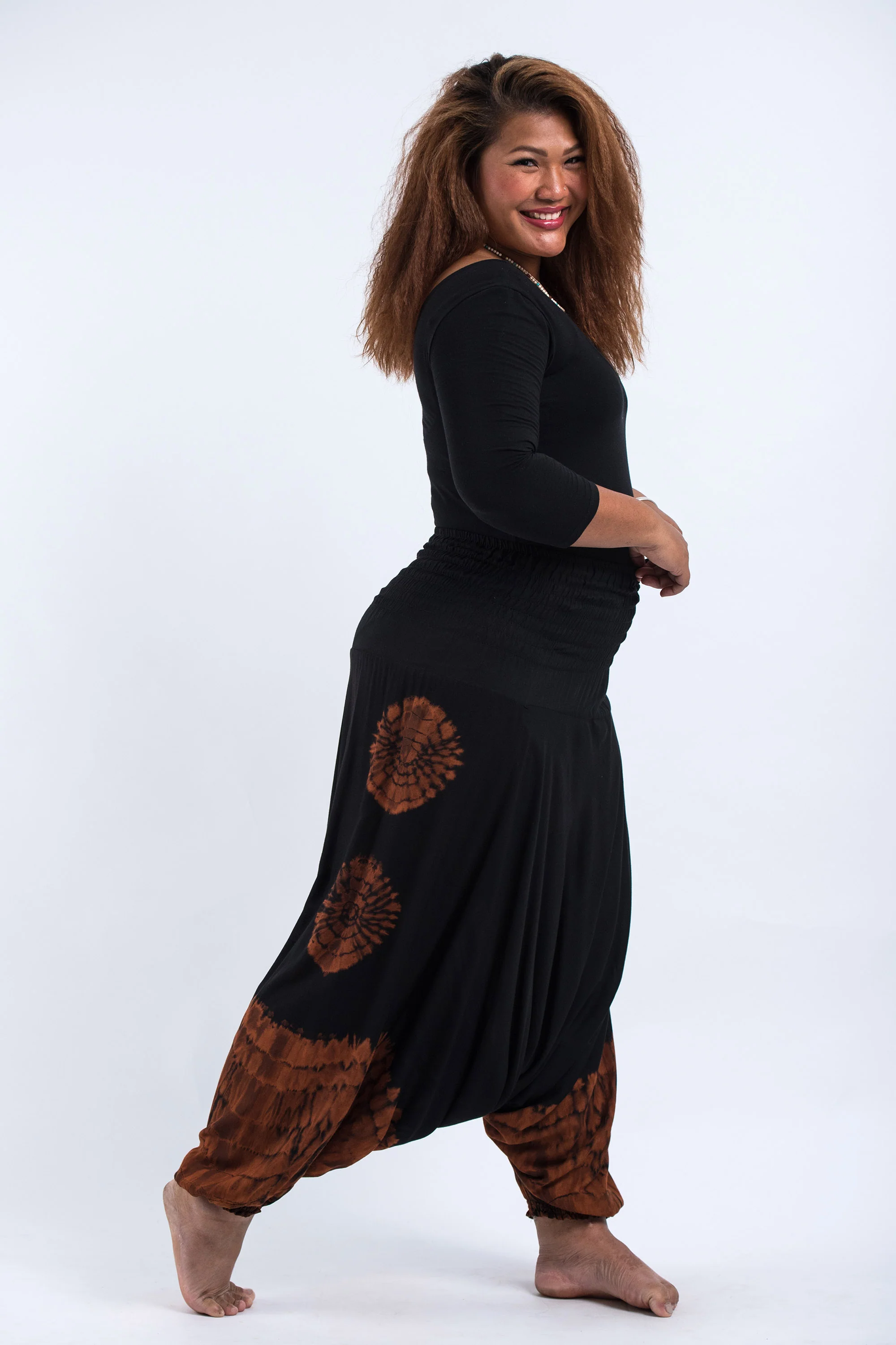 2444-Plus-Size-Tie-Dye-2-in-1-Jumpsuit-Harem-Pants-in-Black-02-3.webp Plus Size Tie Dye 2-in-1 Jumpsuit Harem Pants in Black 02