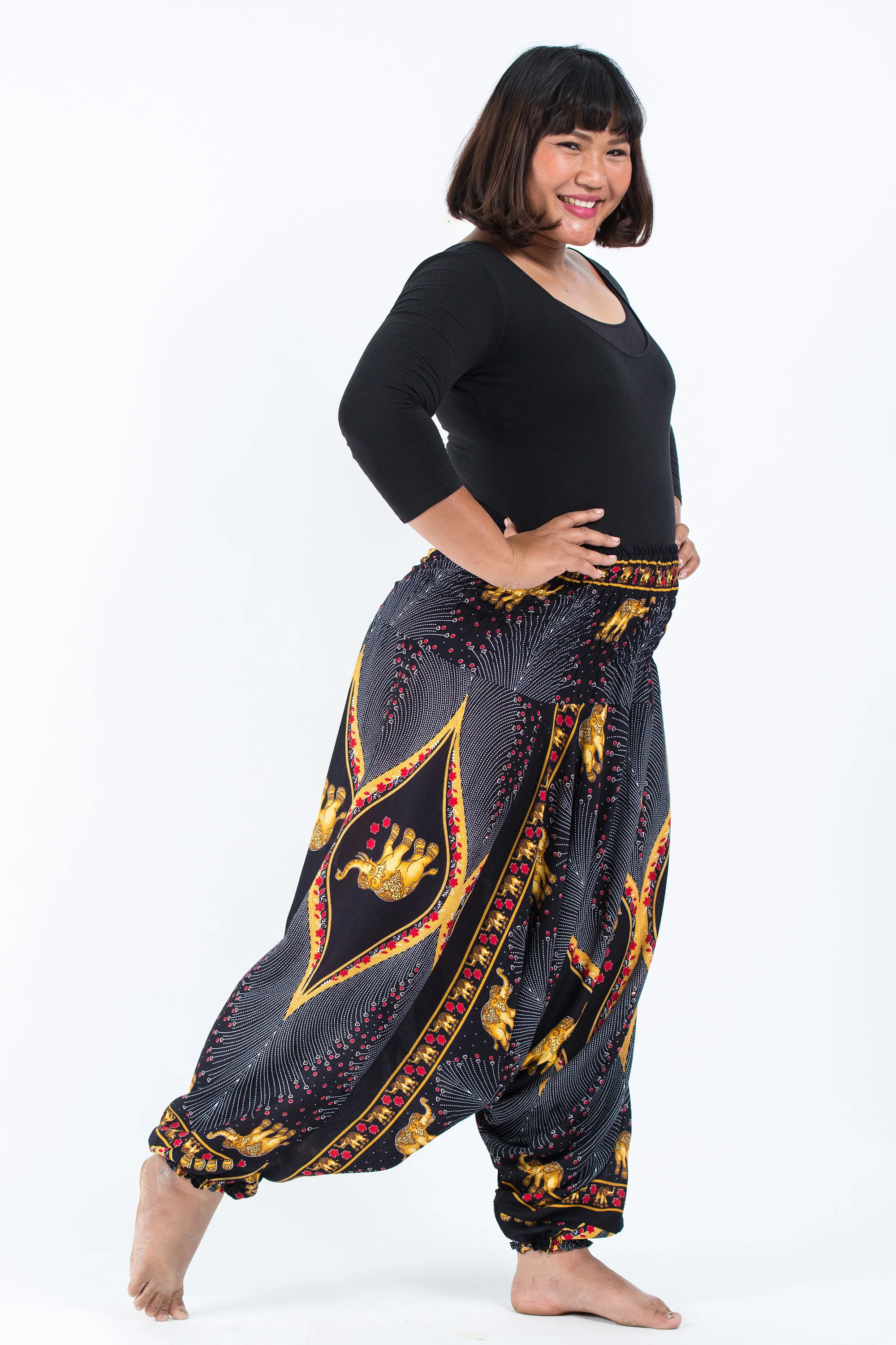 2446-Plus-Size-Peacock-Elephant-2-in-1-Jumpsuit-Elephant-Pants-in-Black-3.webp Plus Size Peacock Elephant 2-in-1 Jumpsuit Elephant Pants in Black