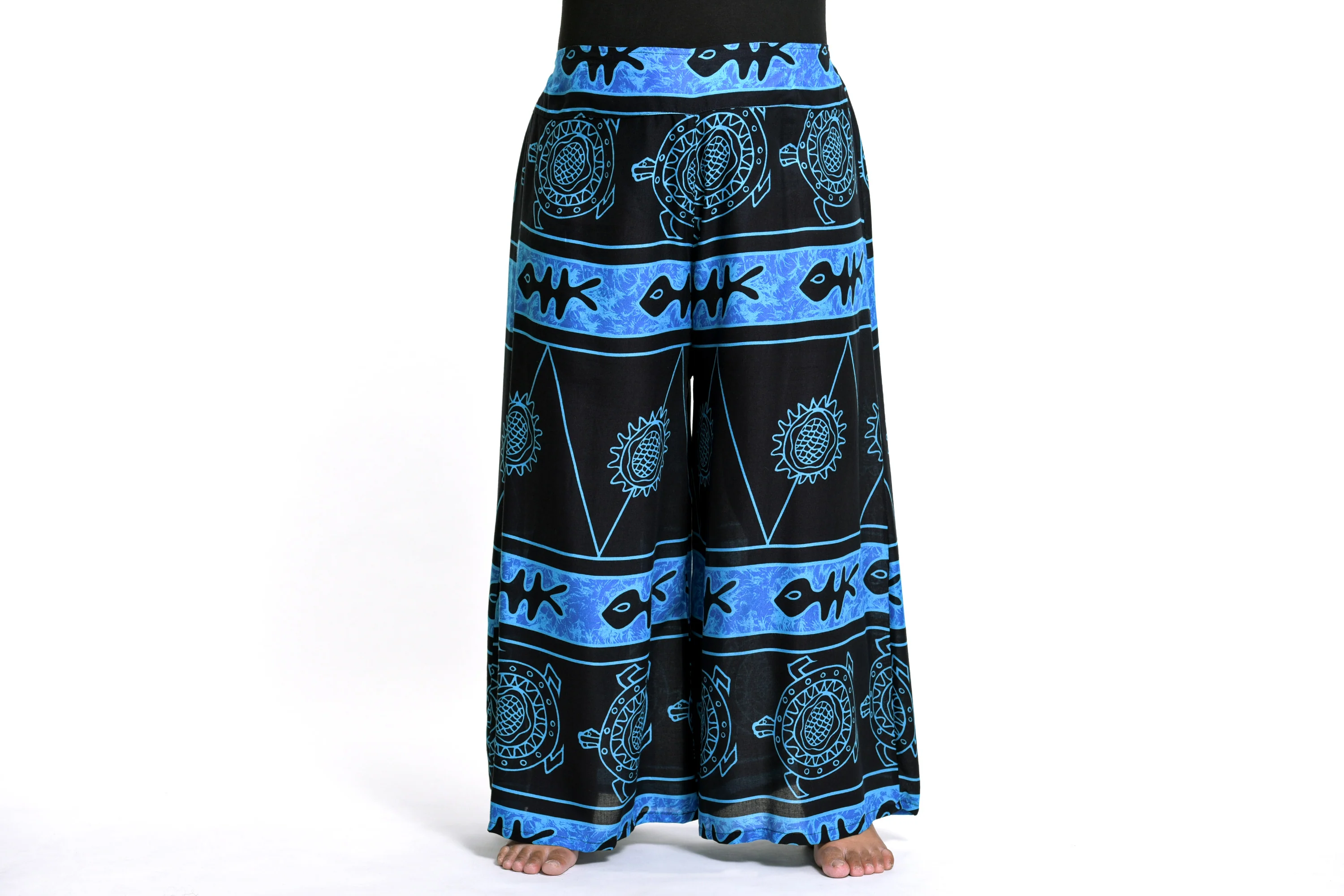 2452-Plus-Size-Turtle-Print-Palazzo-Style-Harem-Pants-in-Blue-4.webp Plus Size Turtle Print Palazzo Style Harem Pants in Blue