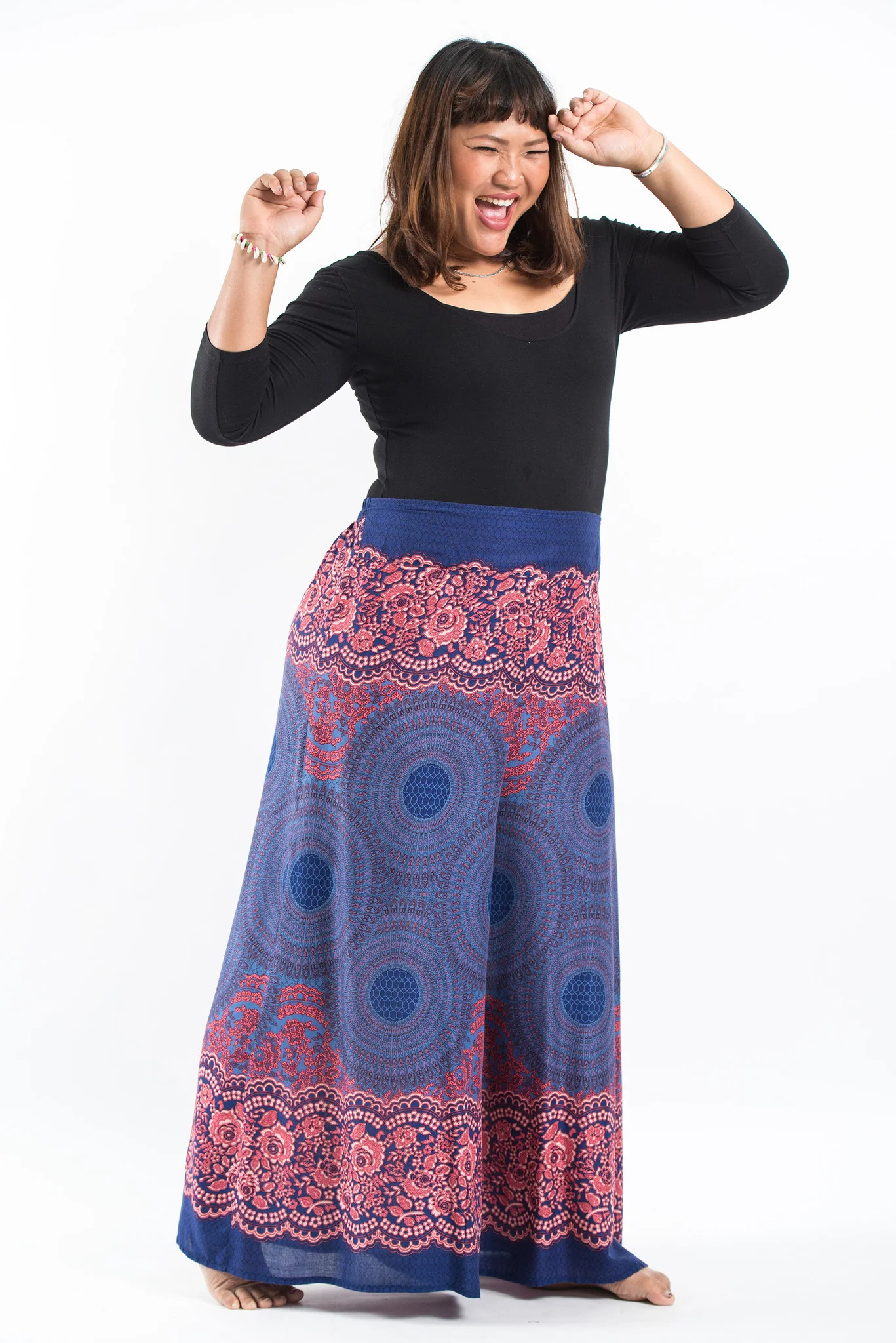 2467-Plus-Size-Geometric-Mandalas-Palazzo-Style-Harem-Pants-in-Blue-3.webp Plus Size Geometric Mandalas Palazzo Style Harem Pants in Blue