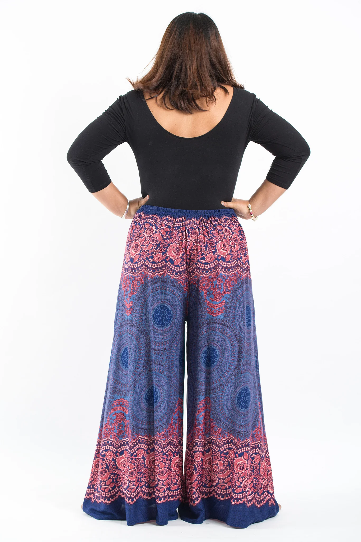 2467-Plus-Size-Geometric-Mandalas-Palazzo-Style-Harem-Pants-in-Blue-4.webp Plus Size Geometric Mandalas Palazzo Style Harem Pants in Blue