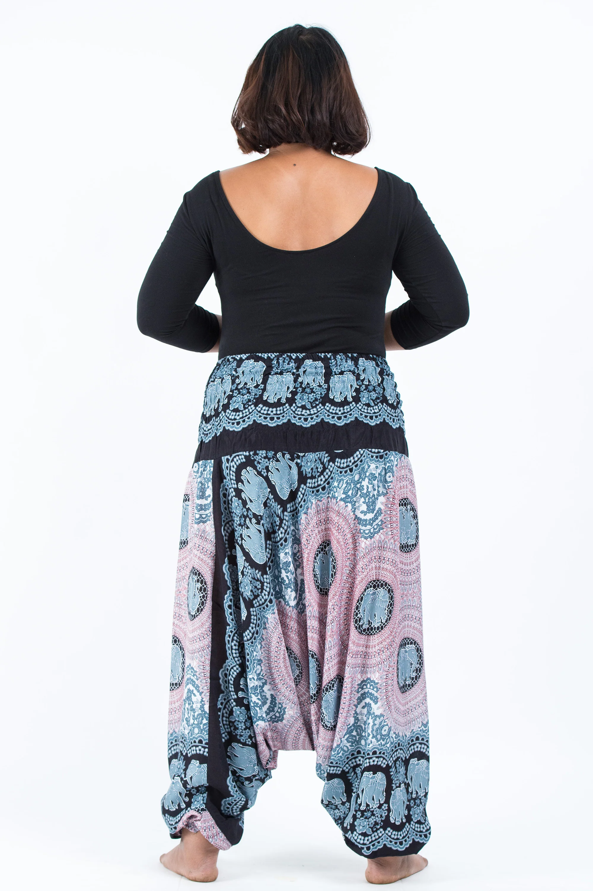 2470-Plus-Size-Mandala-Elephant-2-in-1-Jumpsuit-Elephant-Pants-in-Silver-Gray-4.webp Plus Size Mandala Elephant 2-in-1 Jumpsuit Elephant Pants in Silver Gray