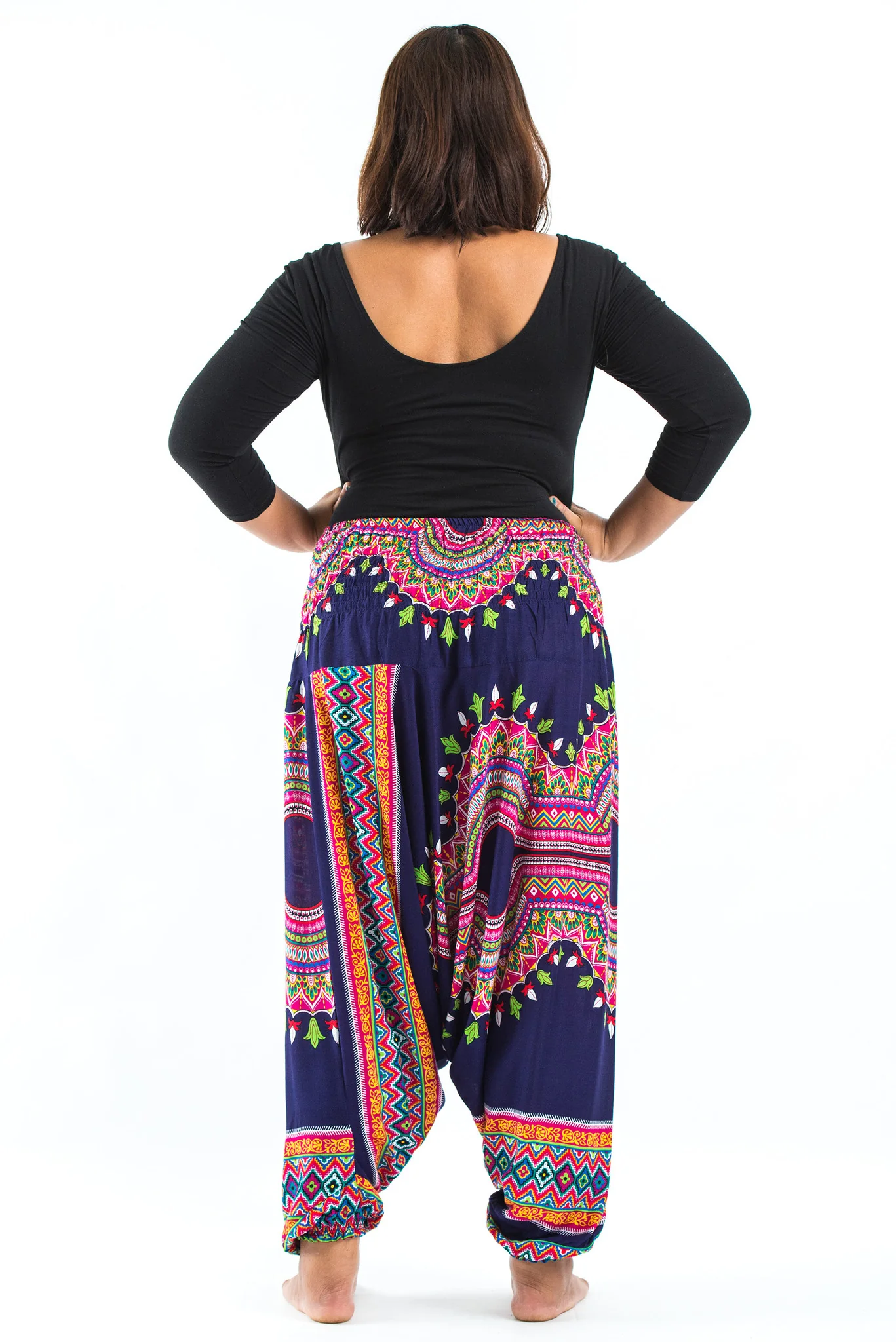 2479-Plus-Size-Dashiki-Prints-2-in-1-Jumpsuit-Harem-Pants-in-Navy-4.webp Plus Size Dashiki Prints 2-in-1 Jumpsuit Harem Pants in Navy